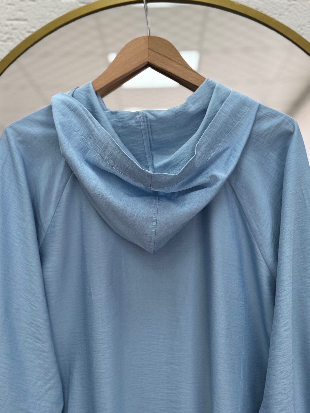 Olena Reglan Kollu Eteği Lastikli Tunik-EL1715 Mavi