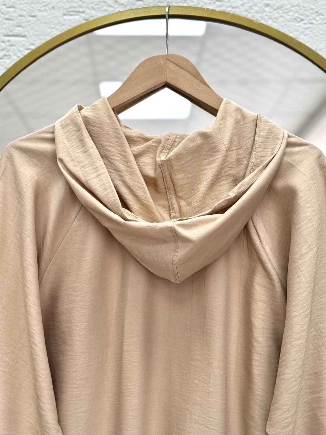 Olena Reglan Kollu Eteği Lastikli Tunik-EL1715 Vizon