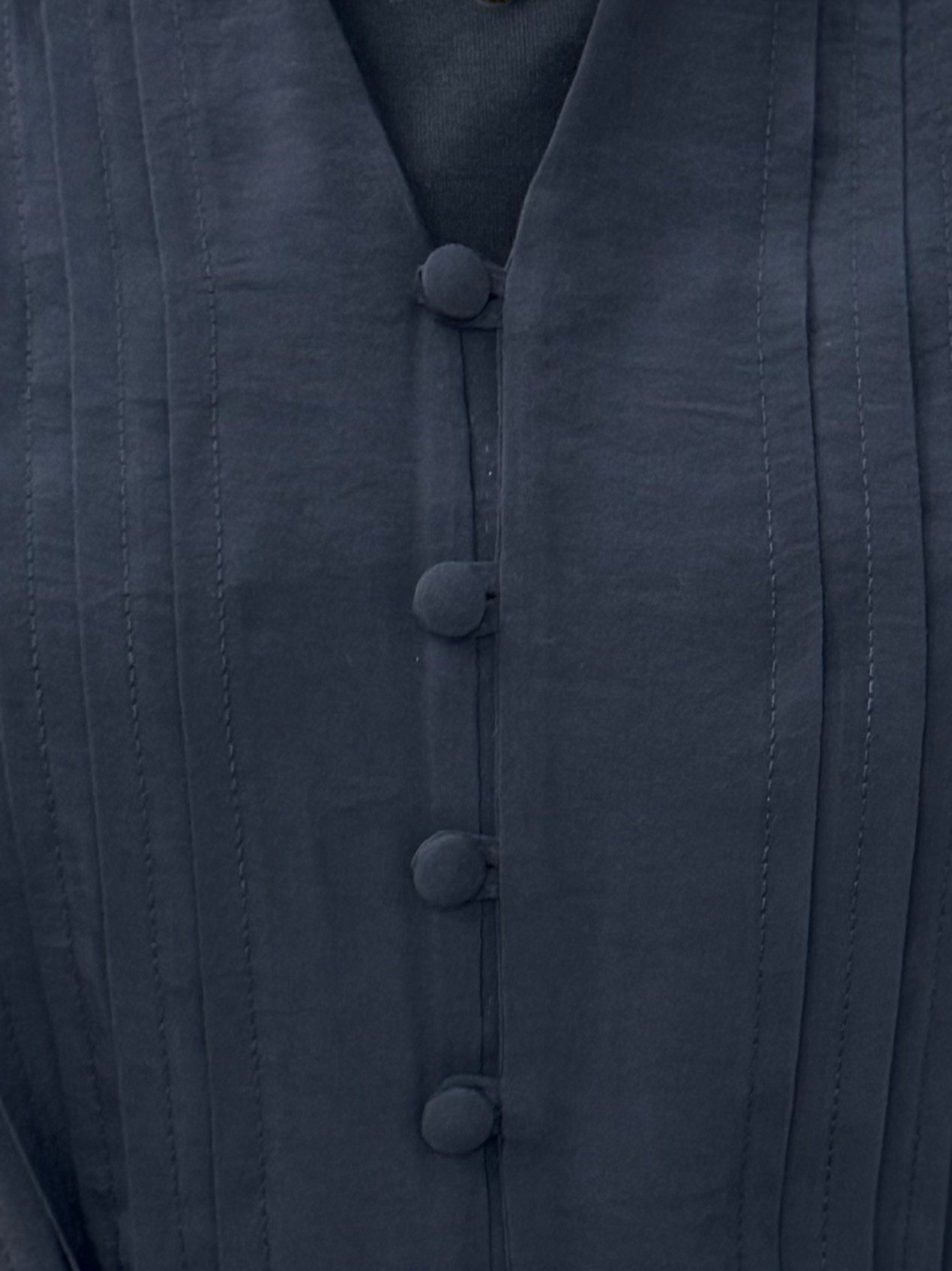 Orelira Nervür Dikiş Detaylı Gömlek-EU2959 Siyah