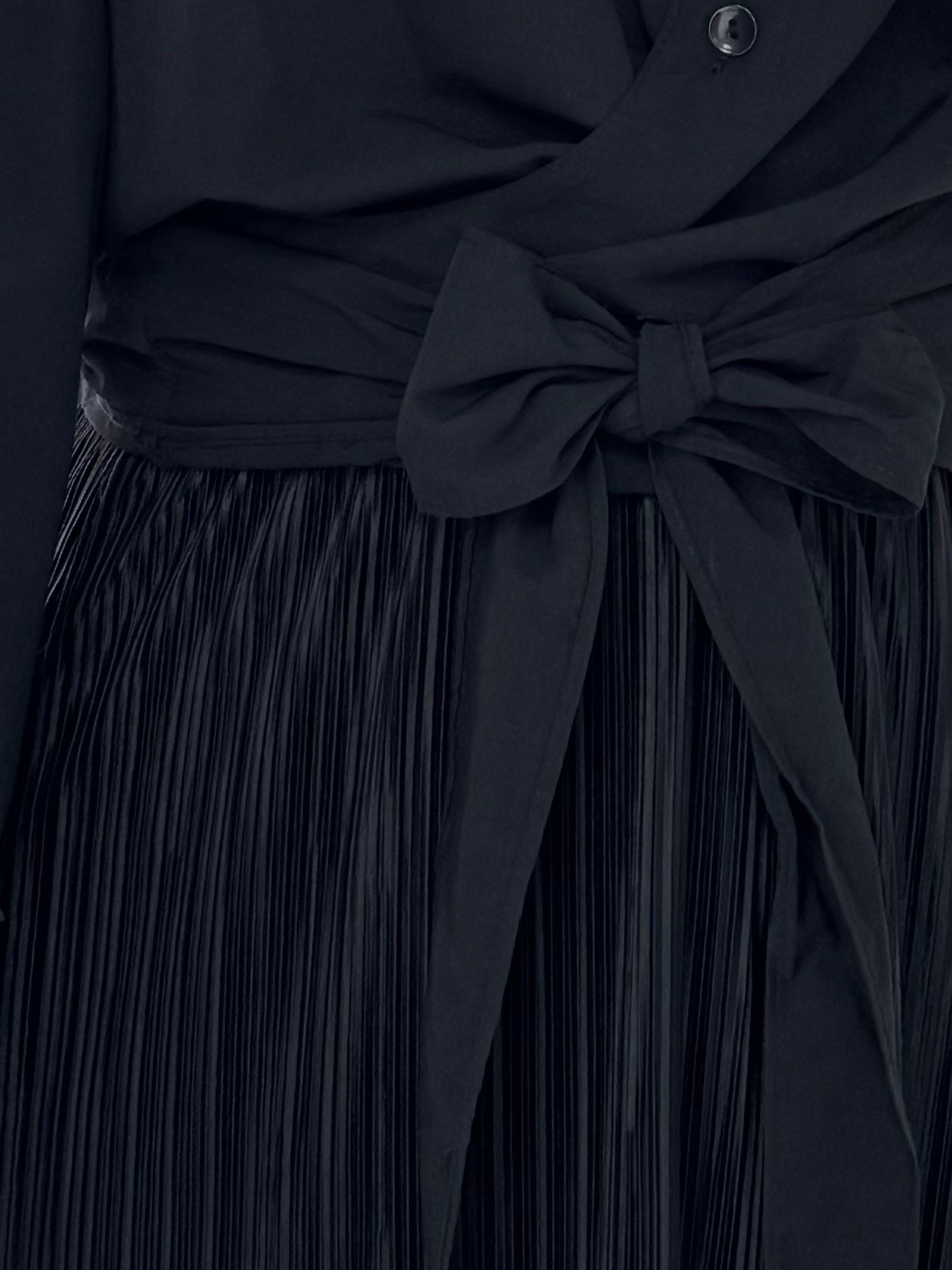 Pamira Belden Bağlamalı Gömlek-BN4205 Siyah