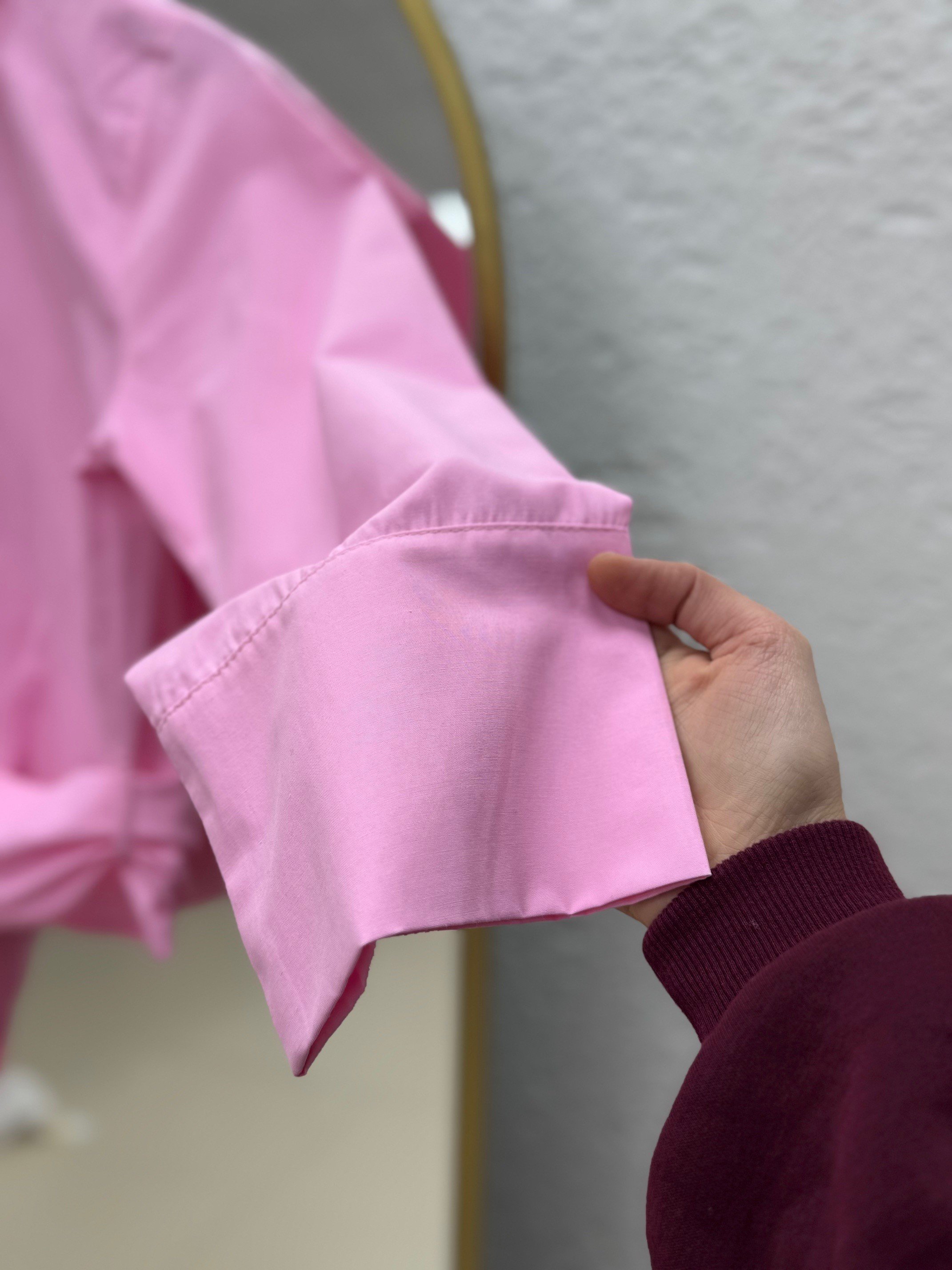 Pamira Belden Bağlamalı Gömlek-BN4205 Pembe