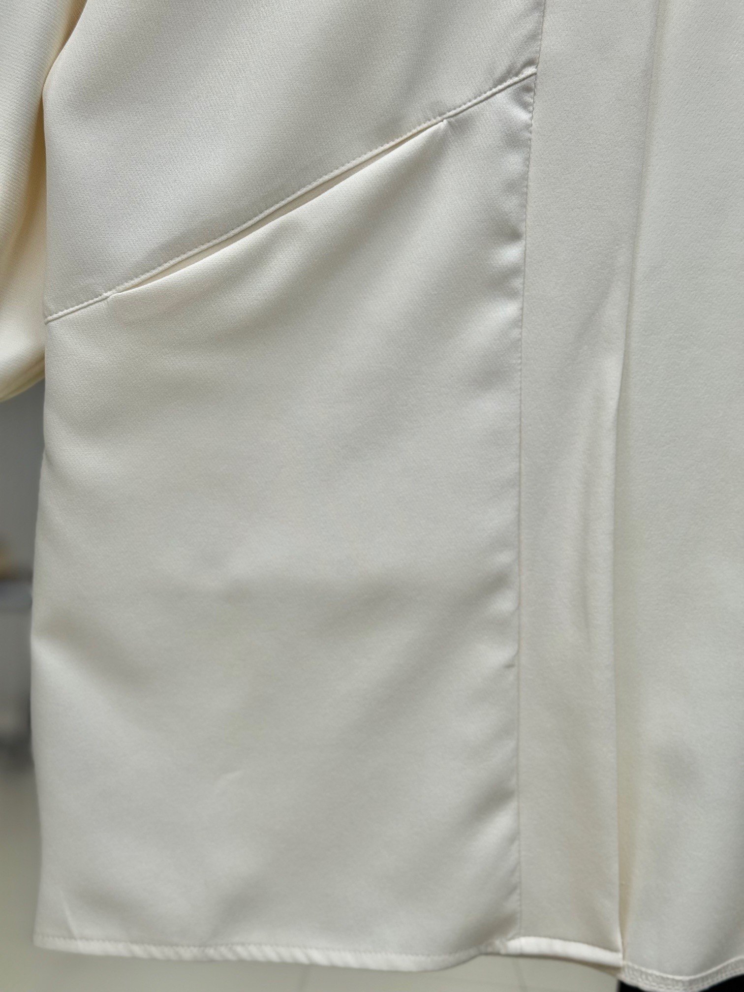 Rana Cep Detay Atlas Hırka-AS02423 Krem