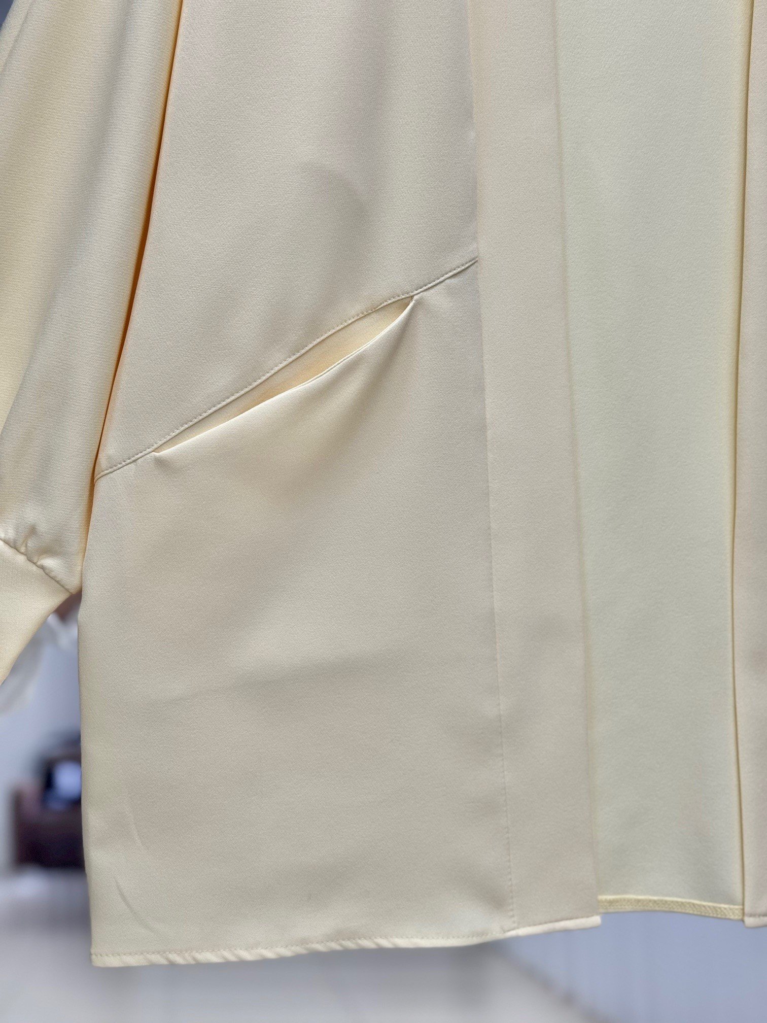 Rana Cep Detay Atlas Hırka-AS02423 Sarı