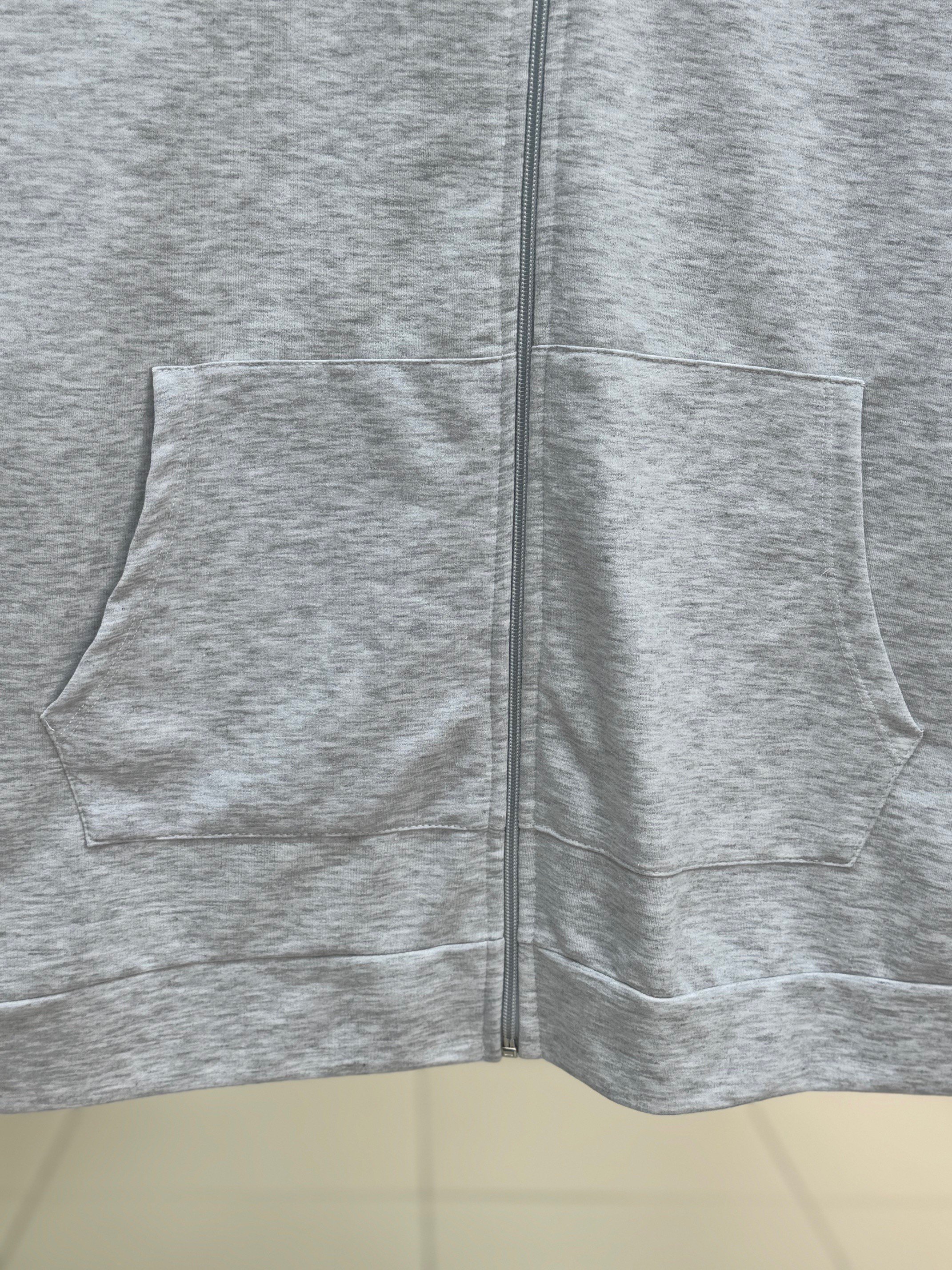 Reyuna Kangru Cepli Fermuarlı İki İp Hırka-BN4248 Gri