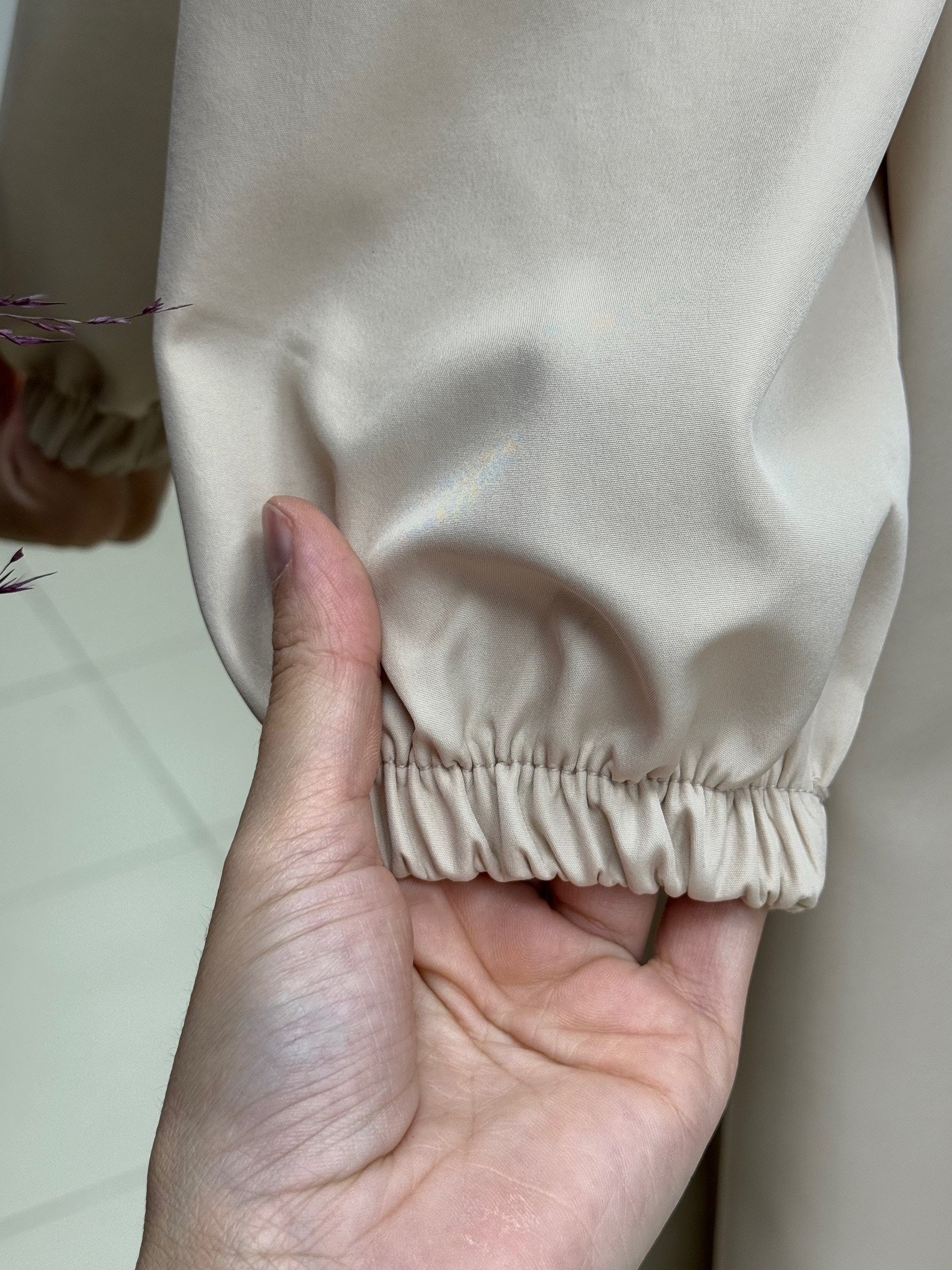 Roya Belden Bağlamalı Balon Kol Trenç-KN7006 Taş