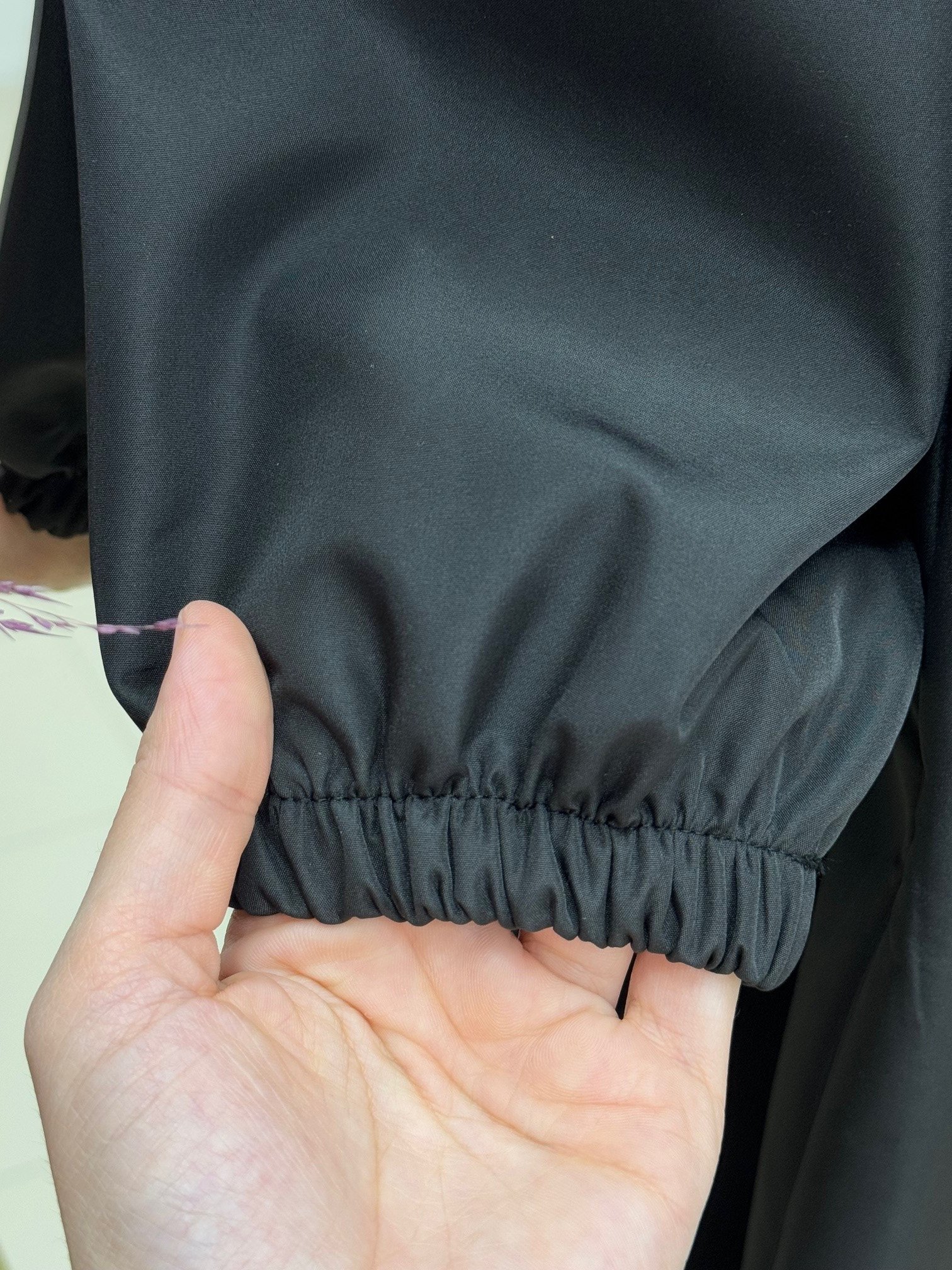 Roya Belden Bağlamalı Balon Kol Trenç-KN7006 Siyah