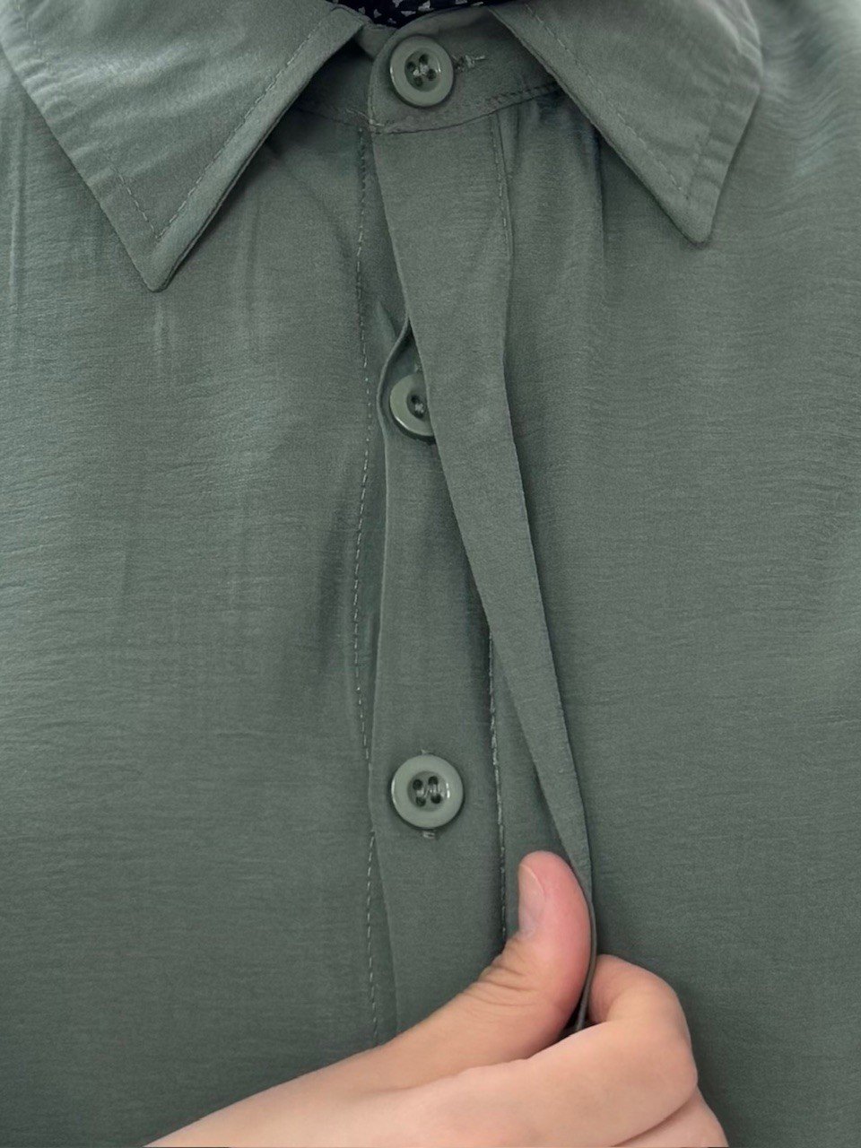 Sanisa Tek Cepli Düğmeli Düz Gömlek-Zİ2166 Haki