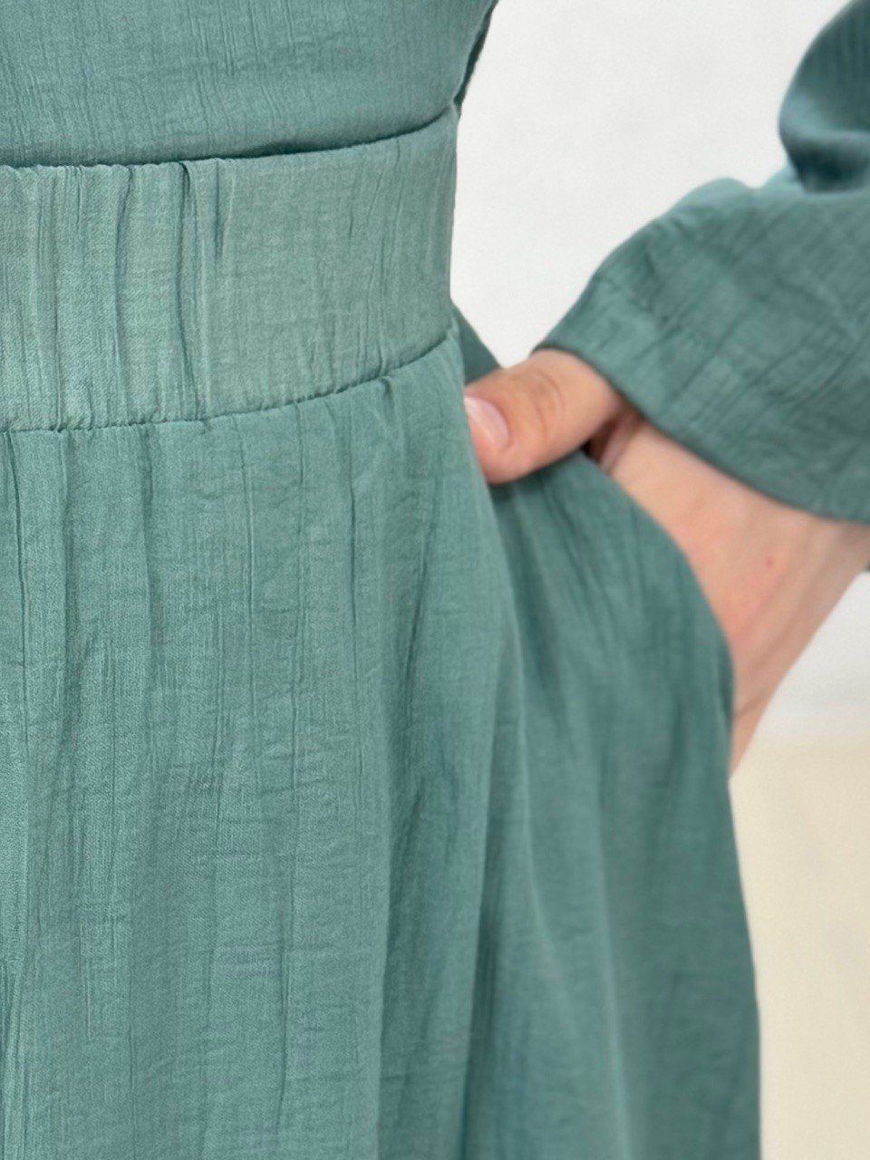 Serona Üstü Kimono Etekli Çilek Takım-EK556-AS079 Mint