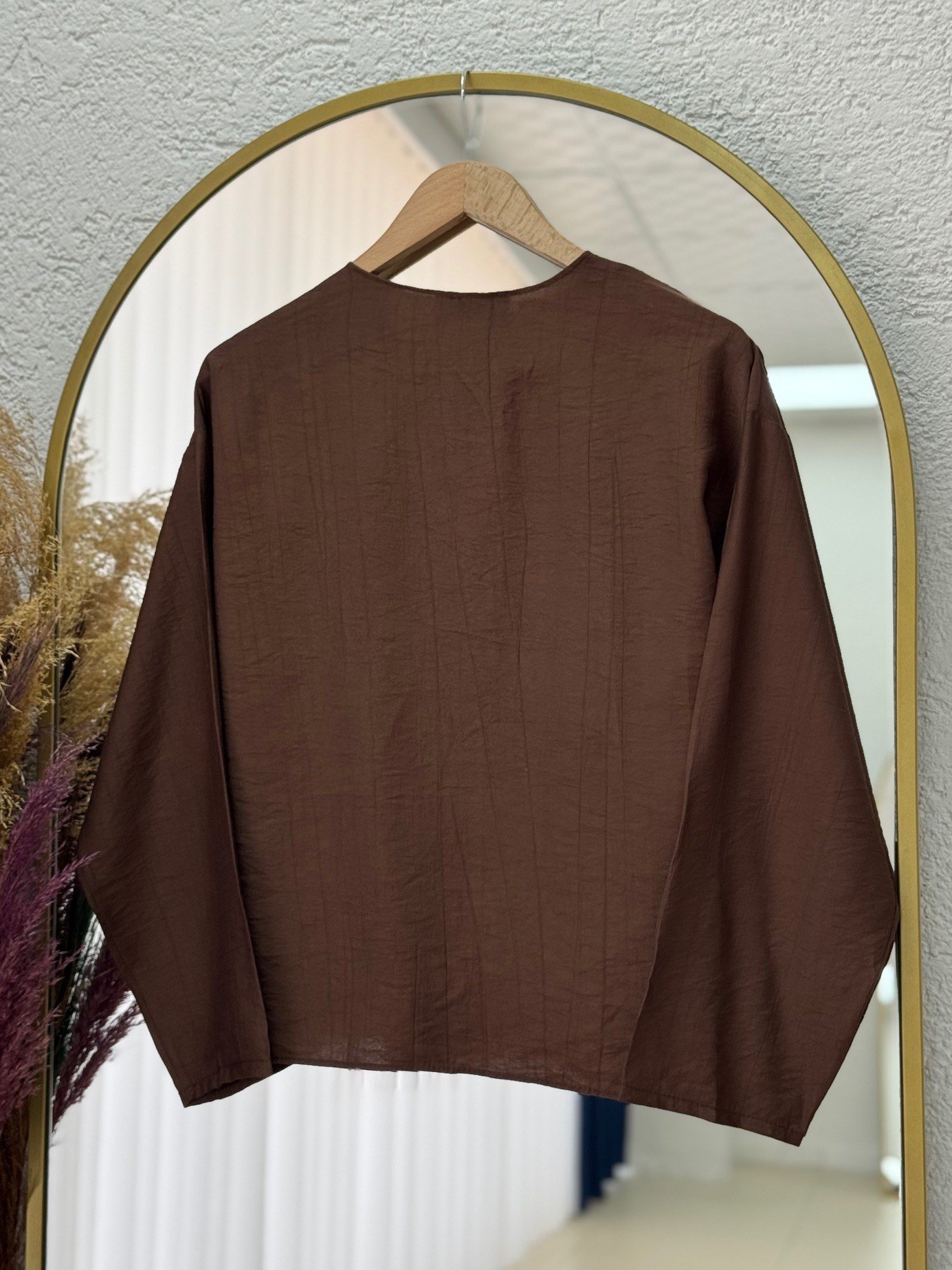 Serona Üstü Kimono Etekli Çilek Takım-EK556-AS079 Kahve