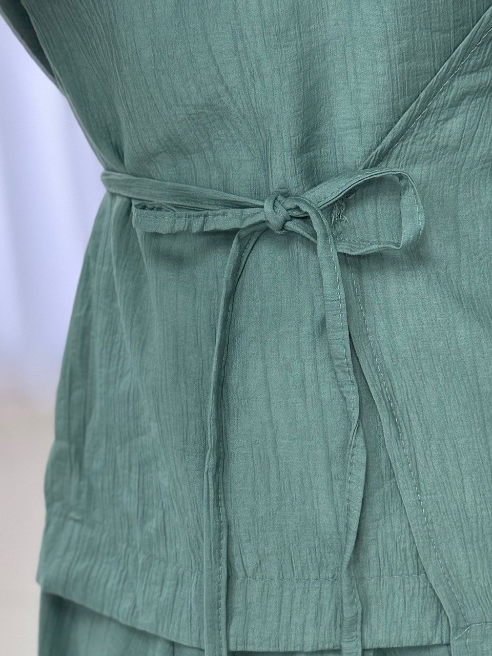 Serona Üstü Kimono Etekli Çilek Takım-EK556-AS079 Mint