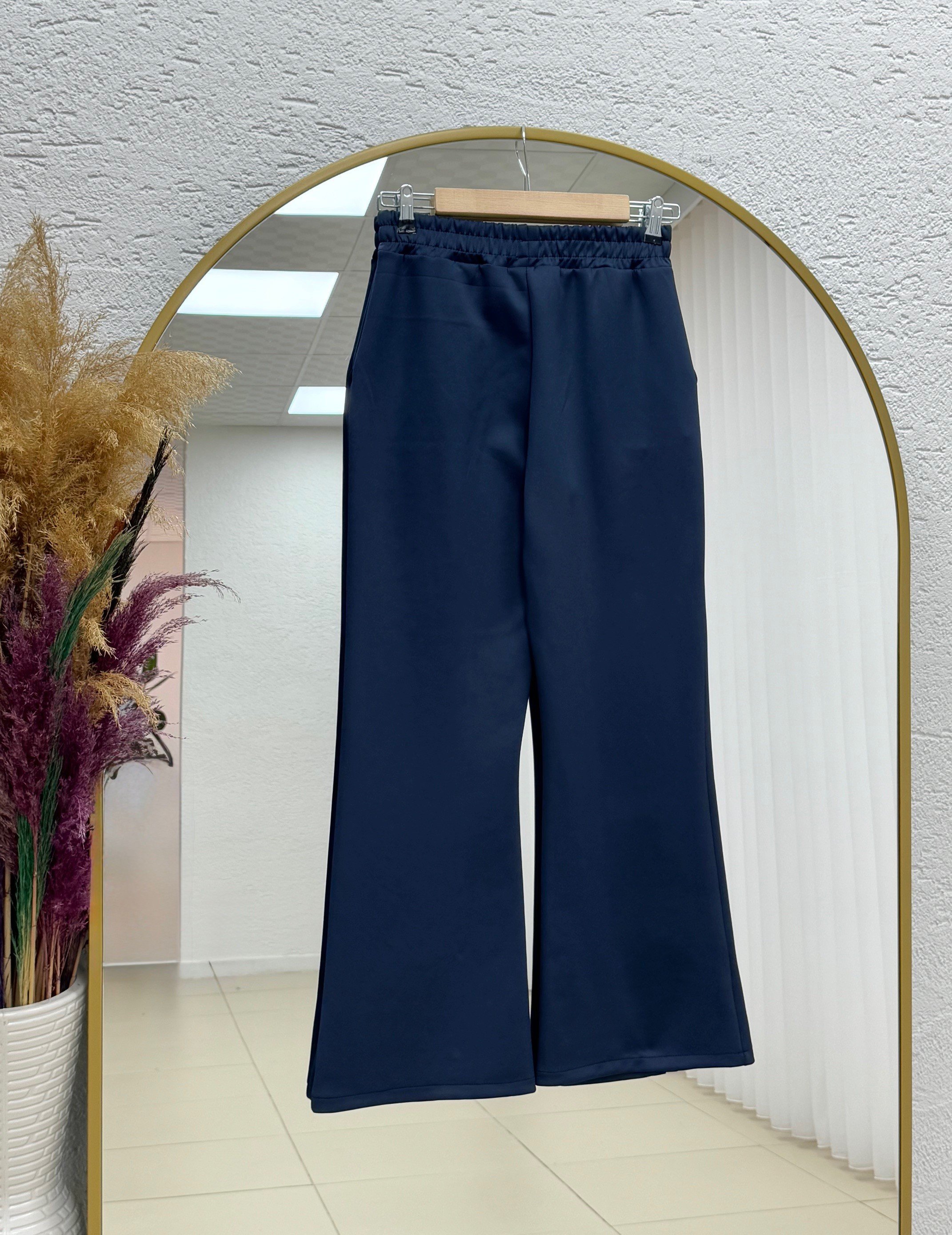Sevira Paça Yırtmaçlı Skuba Dalgıç Pantolon-MT4887 Lacivert