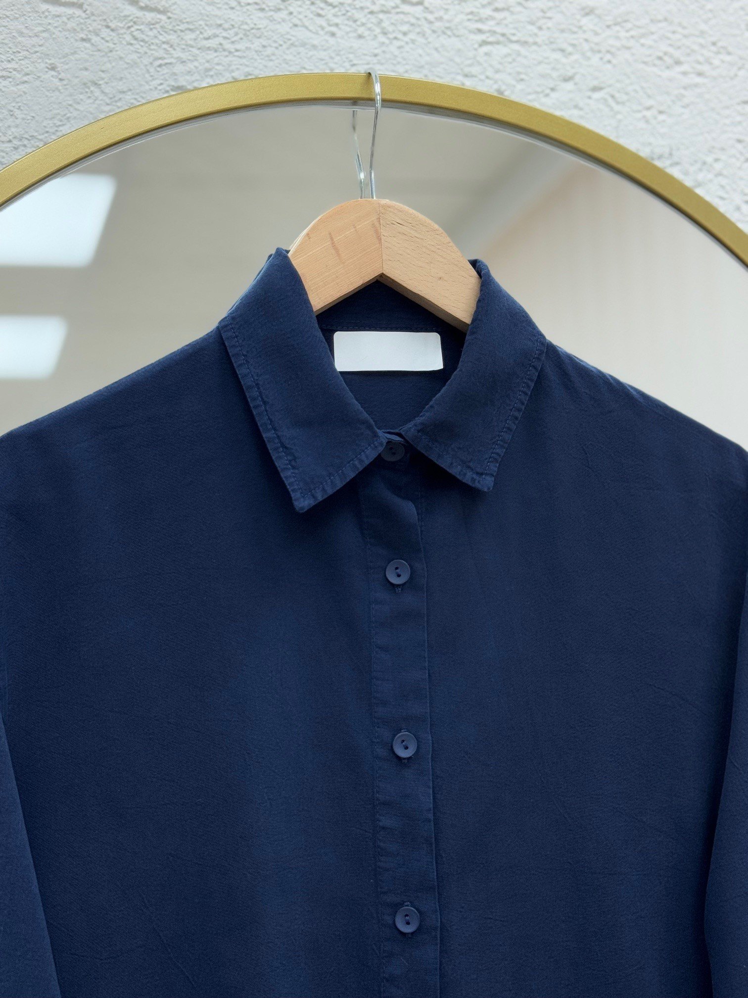 Sima Önü Kısa Arkası Uzun Gömlek-MA3011 Lacivert