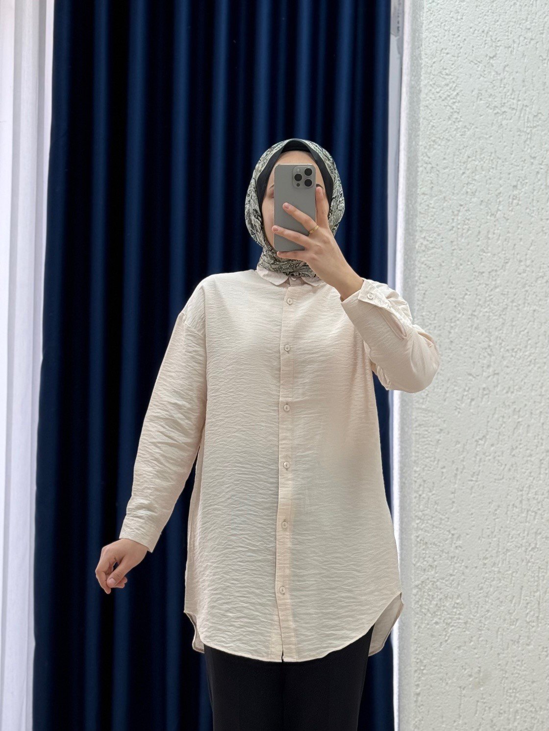 Sorique Önü Kısa Arkası Uzun Düz Çilek Gömlek-Zİ2137 Taş