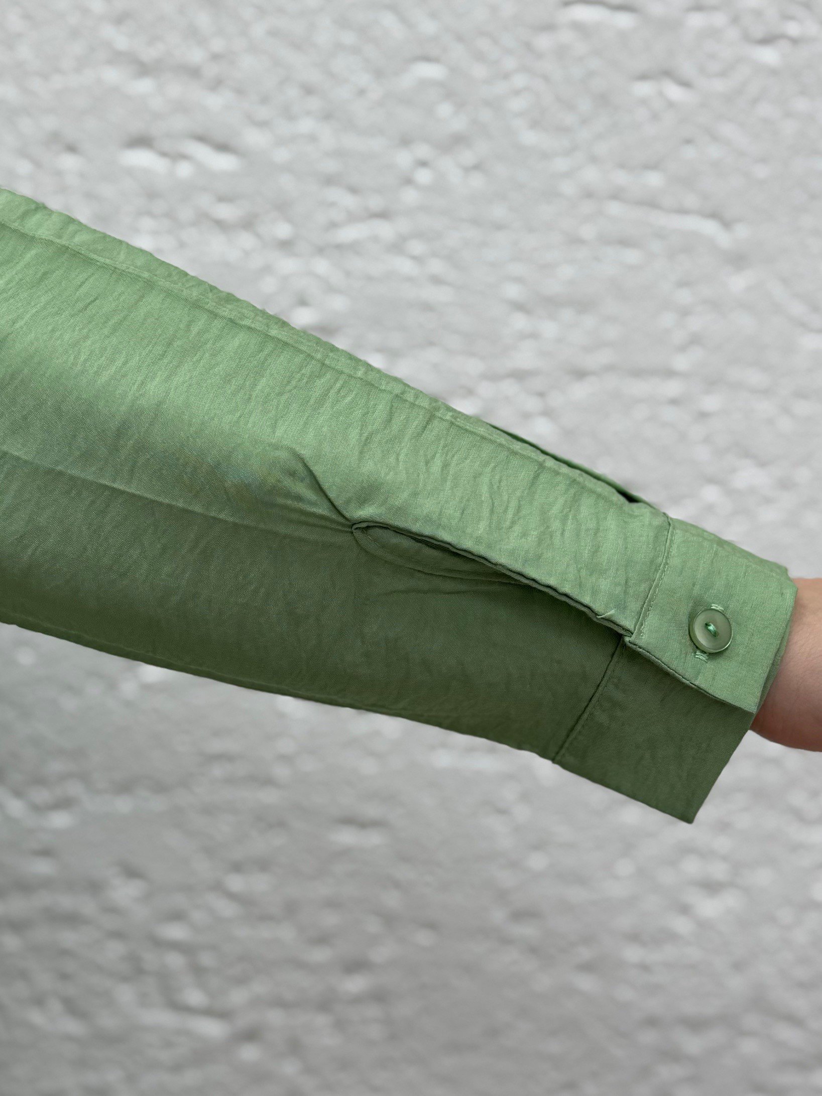 Sorique Önü Kısa Arkası Uzun Düz Çilek Gömlek-Zİ2137 Yeşil