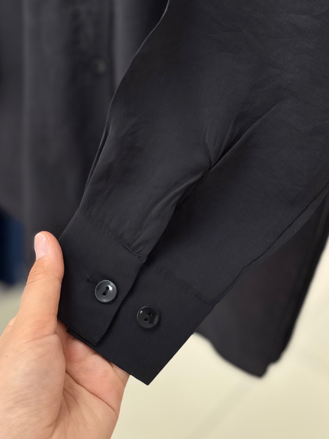 Verona Önü Kısa Arkası Uzun Modal Gömlek-PE215 Siyah