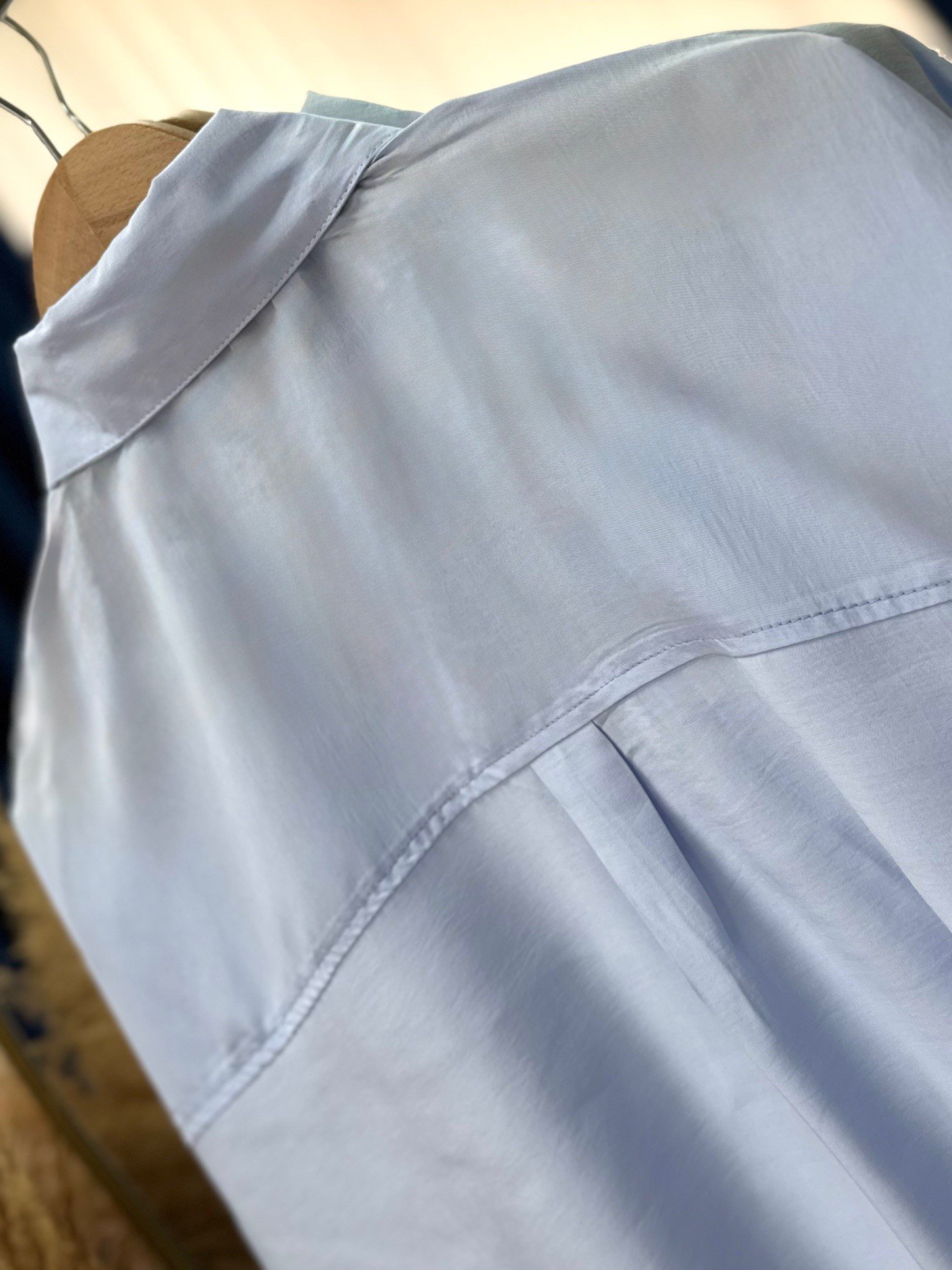 Verona Önü Kısa Arkası Uzun Modal Gömlek-PE215 Mavi