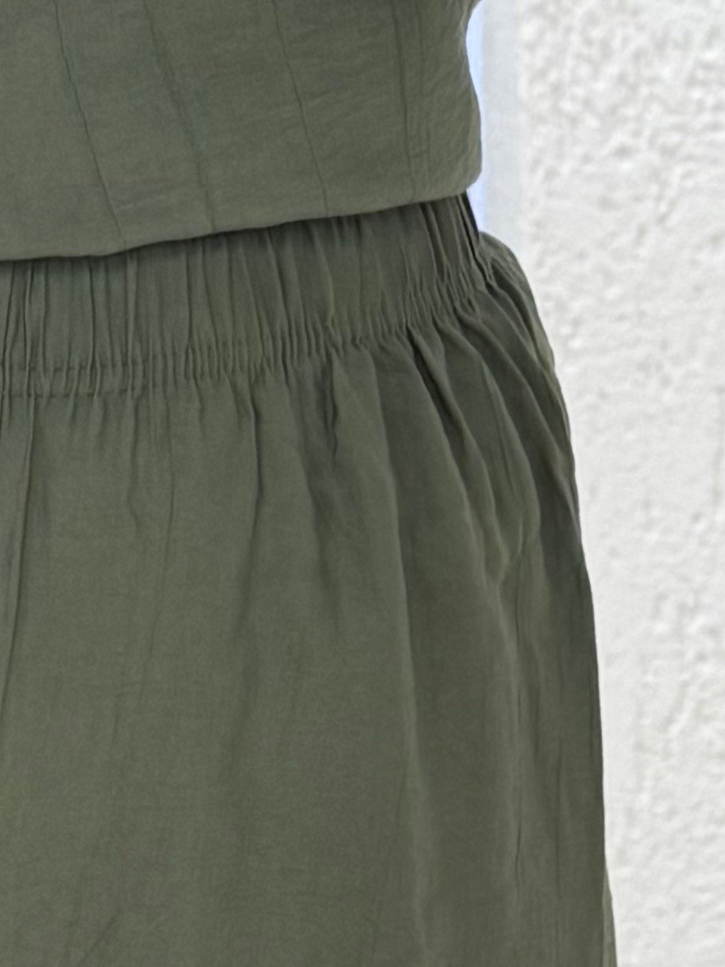 Vinmora Yandan Bağlamalı Kimonolu Çilek Pantolonlu Takım-EK544 Haki