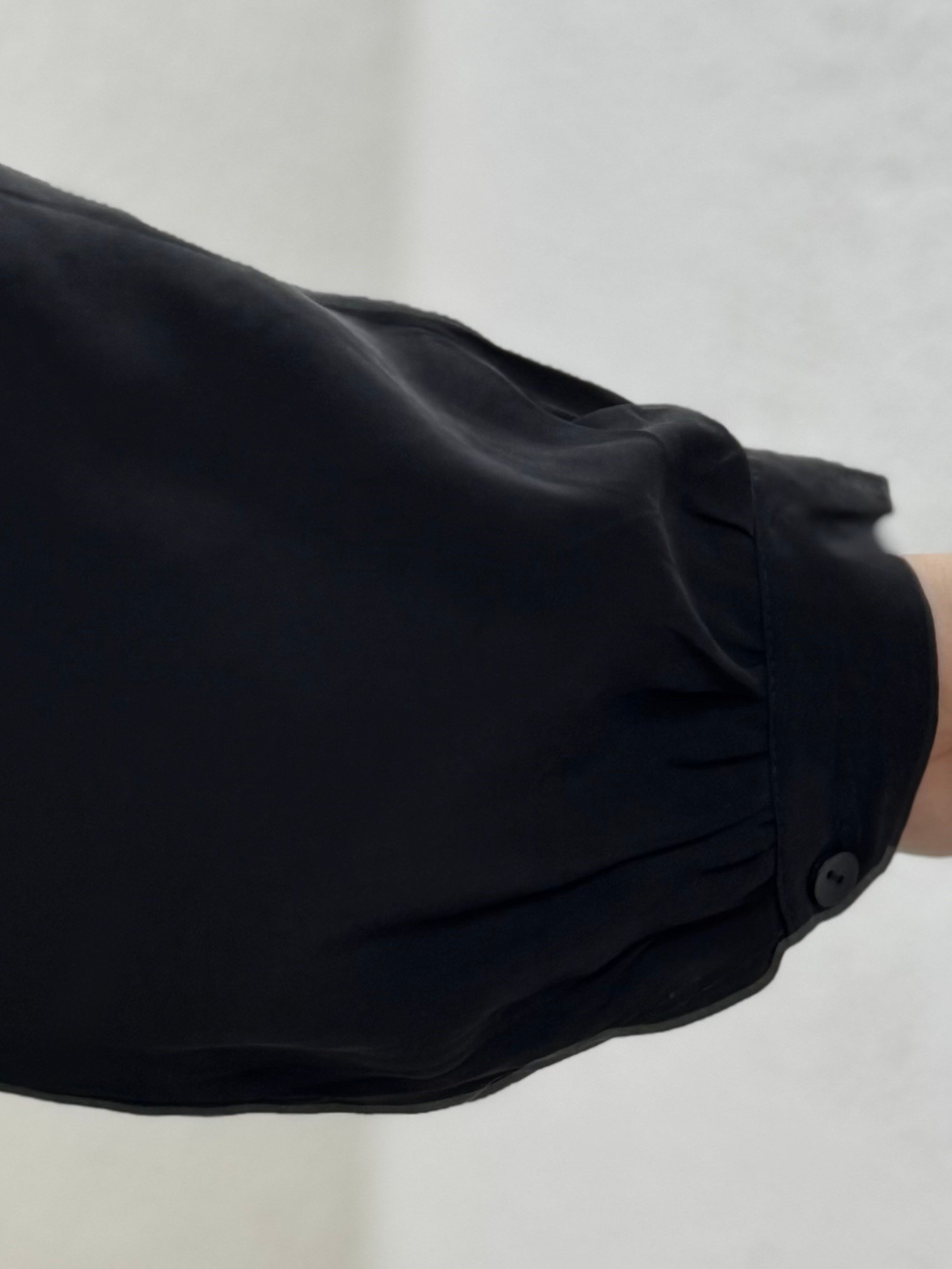 Yelilia Bağcıklı Robalı Modal Gömlek-PE223 Siyah