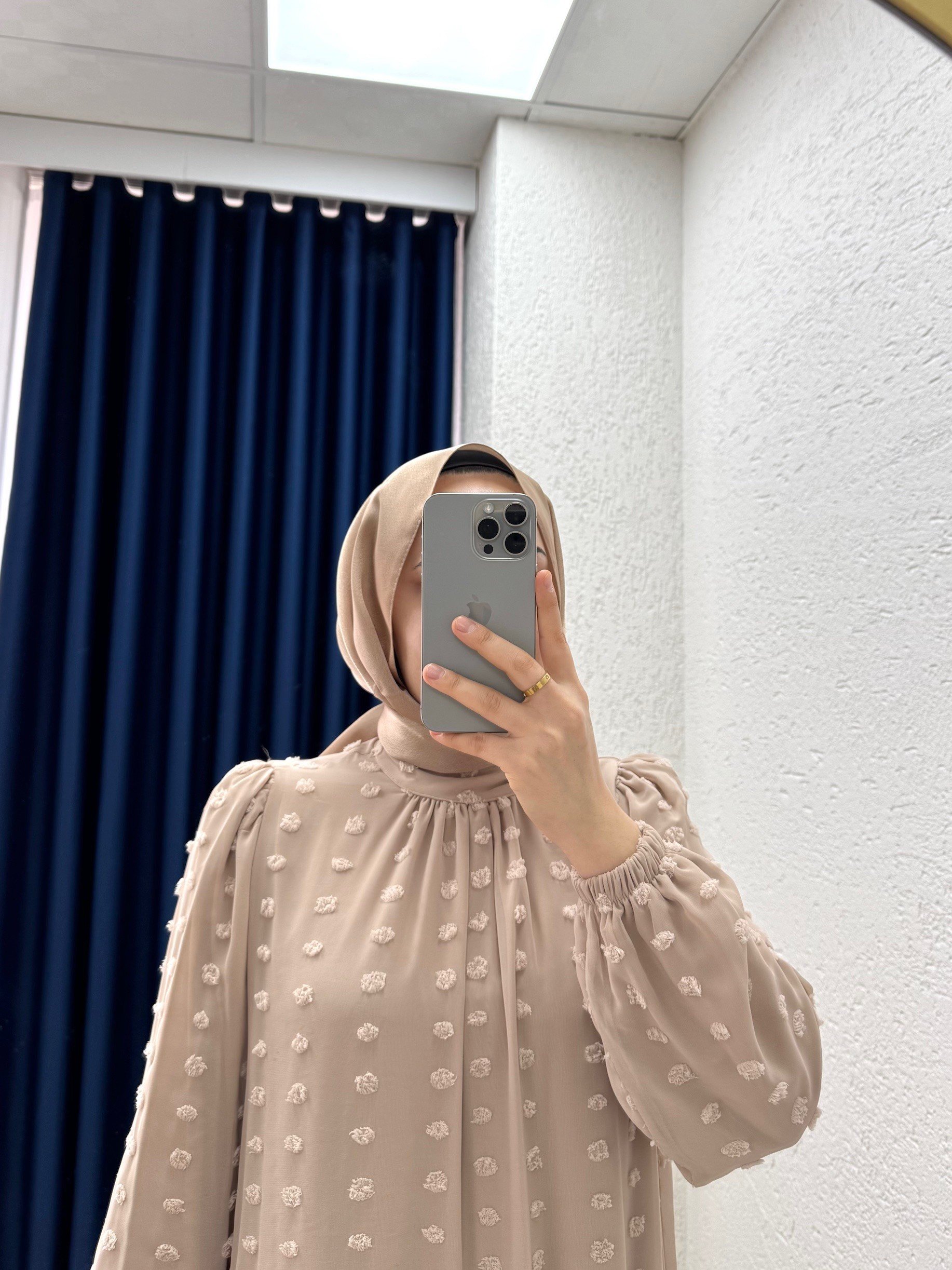 Yelola Ponpon Desen Astarlı Şifon Abiye-PA9511 Taş