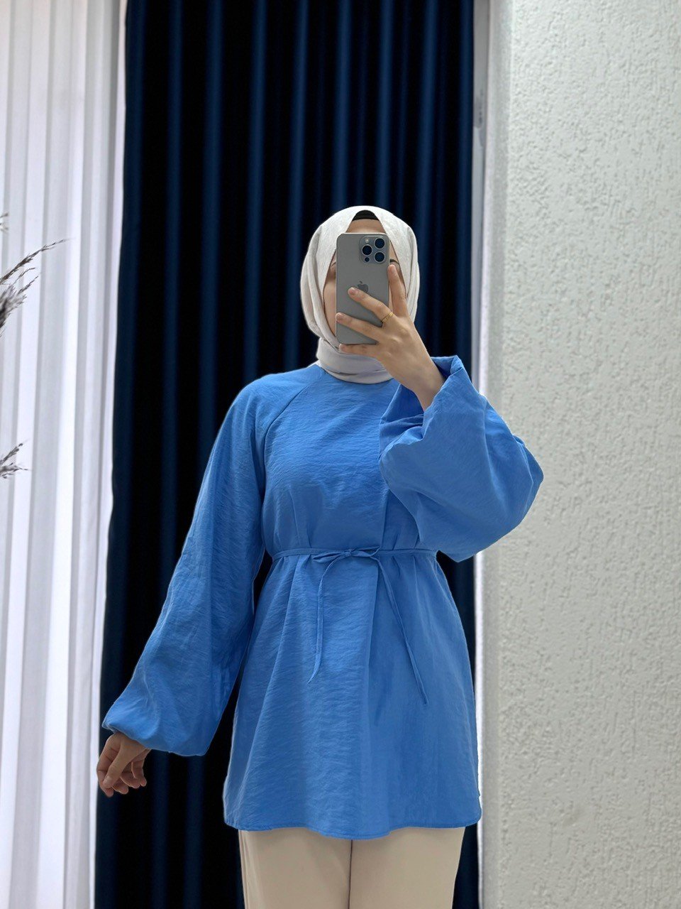 Zenita Reglan Kol Tunik-BN4175 Mavi