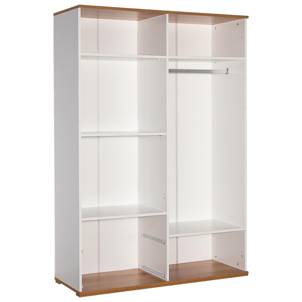 Eva 402 - 4 Kapaklı Gardırop - Sarı Meşe/Beyaz