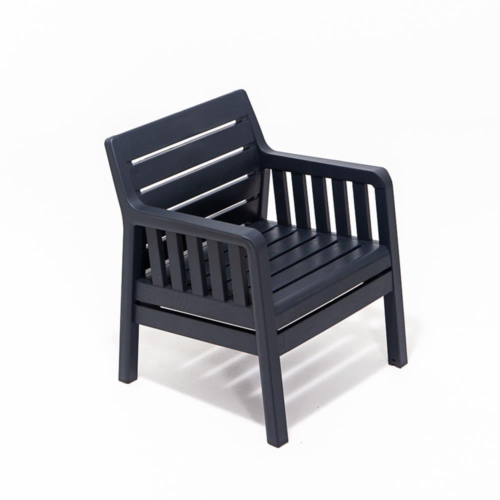 Lara Tekli Koltuk - Antrasit Bahçe Takımı Balkon - Bahçe - Teras Mobilyası 