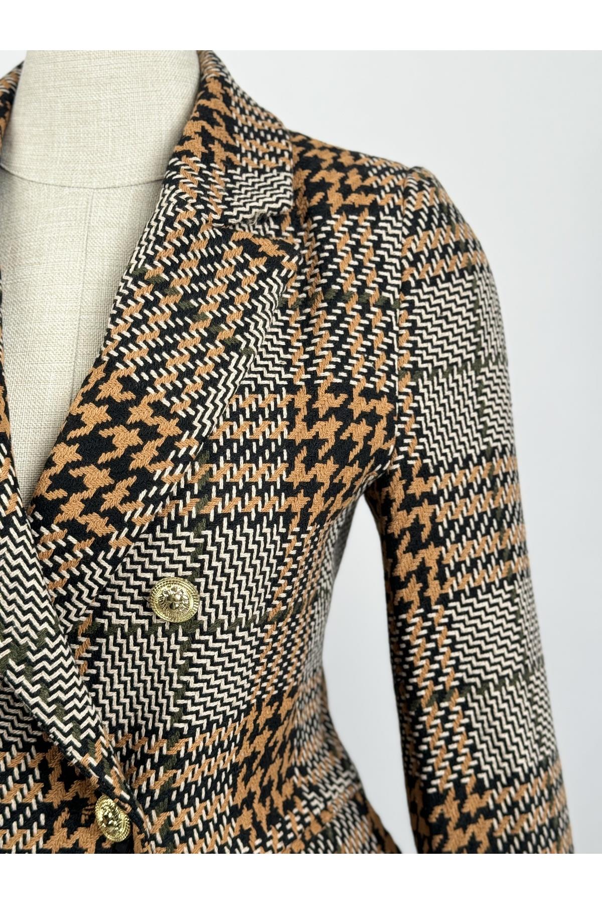 Camel Blazer Ceket