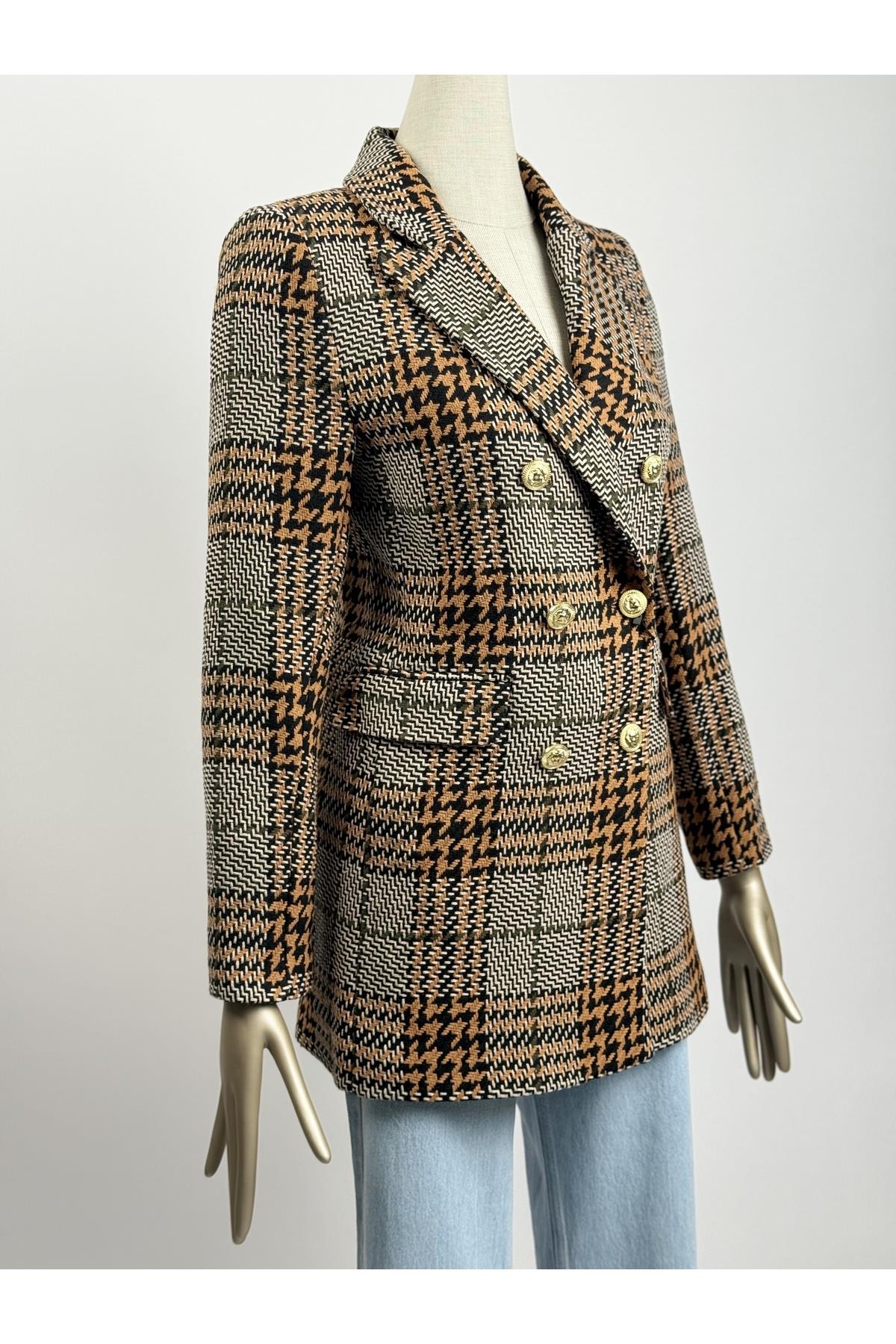 Camel Blazer Ceket