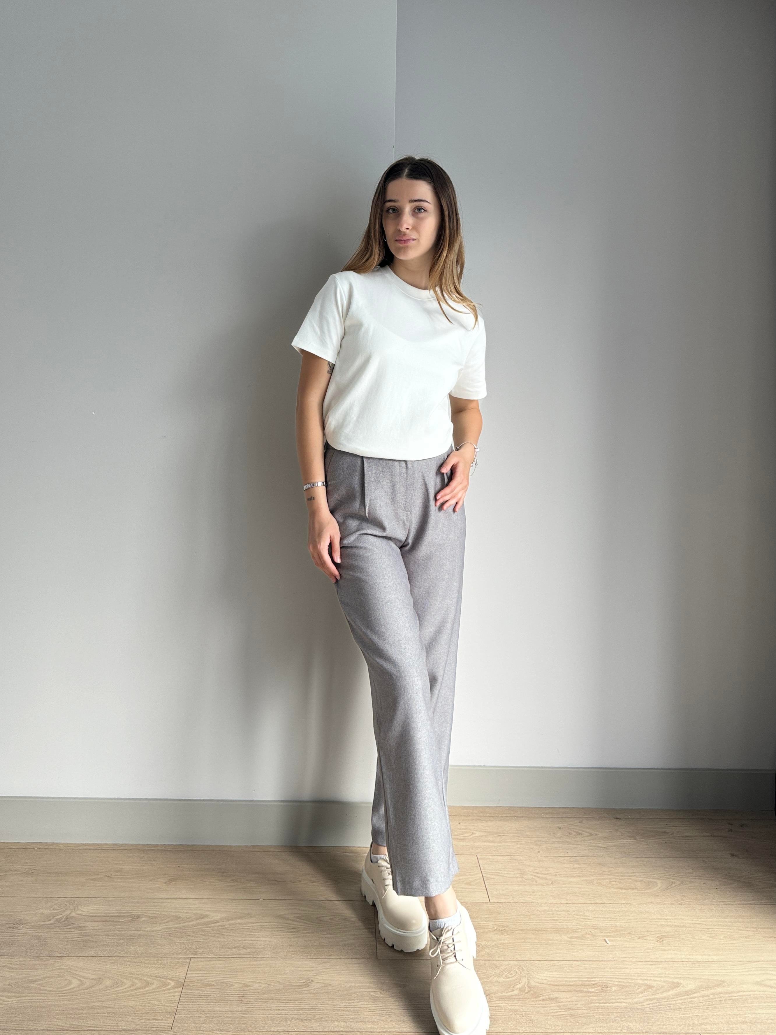 GRİ YÜKSEK BEL PANTALON