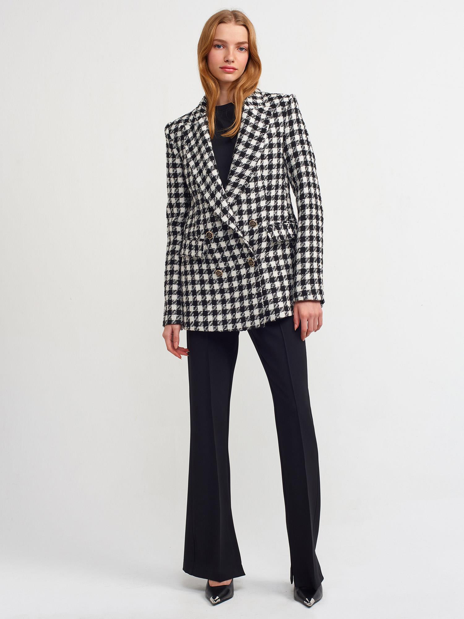Kazayağı Siyah Blazer Ceket