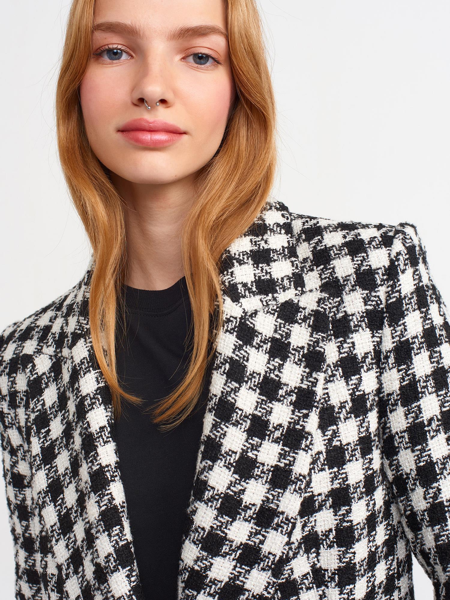 Kazayağı Siyah Blazer Ceket