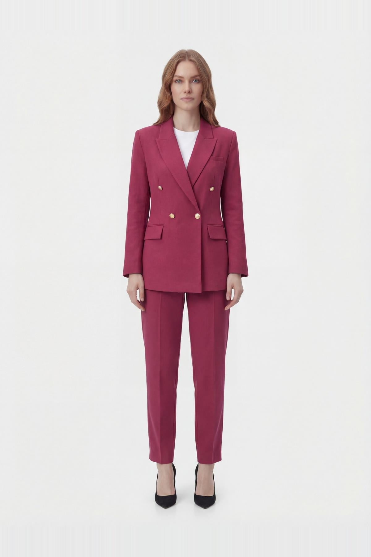 KRUVAZE YAKA BLAZER FUŞYA CEKET