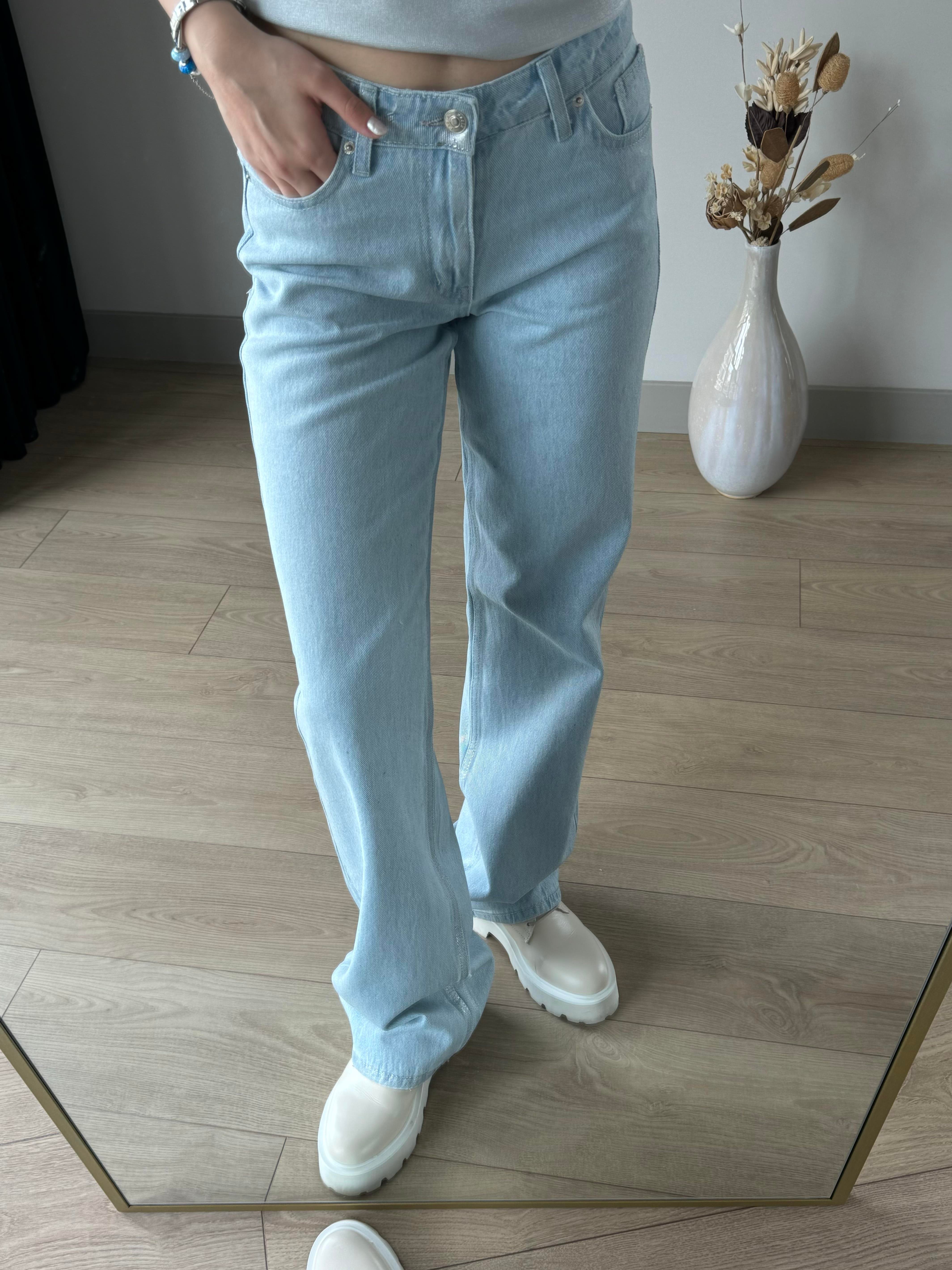 Mavi Metalik Jean Pantolon