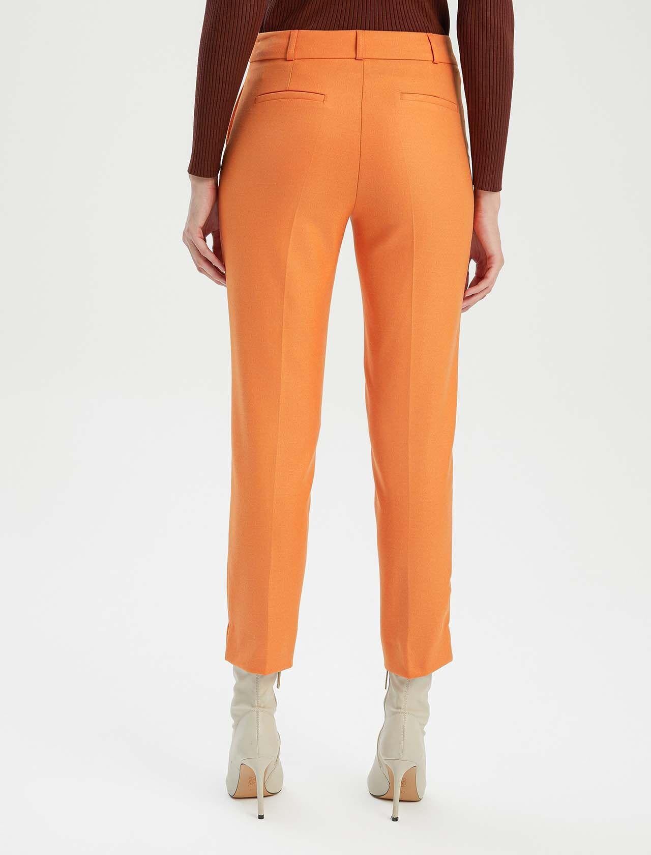 Premium Seri Burnt Orange Bilek Yırtmaç Detay Cepli Pantolon