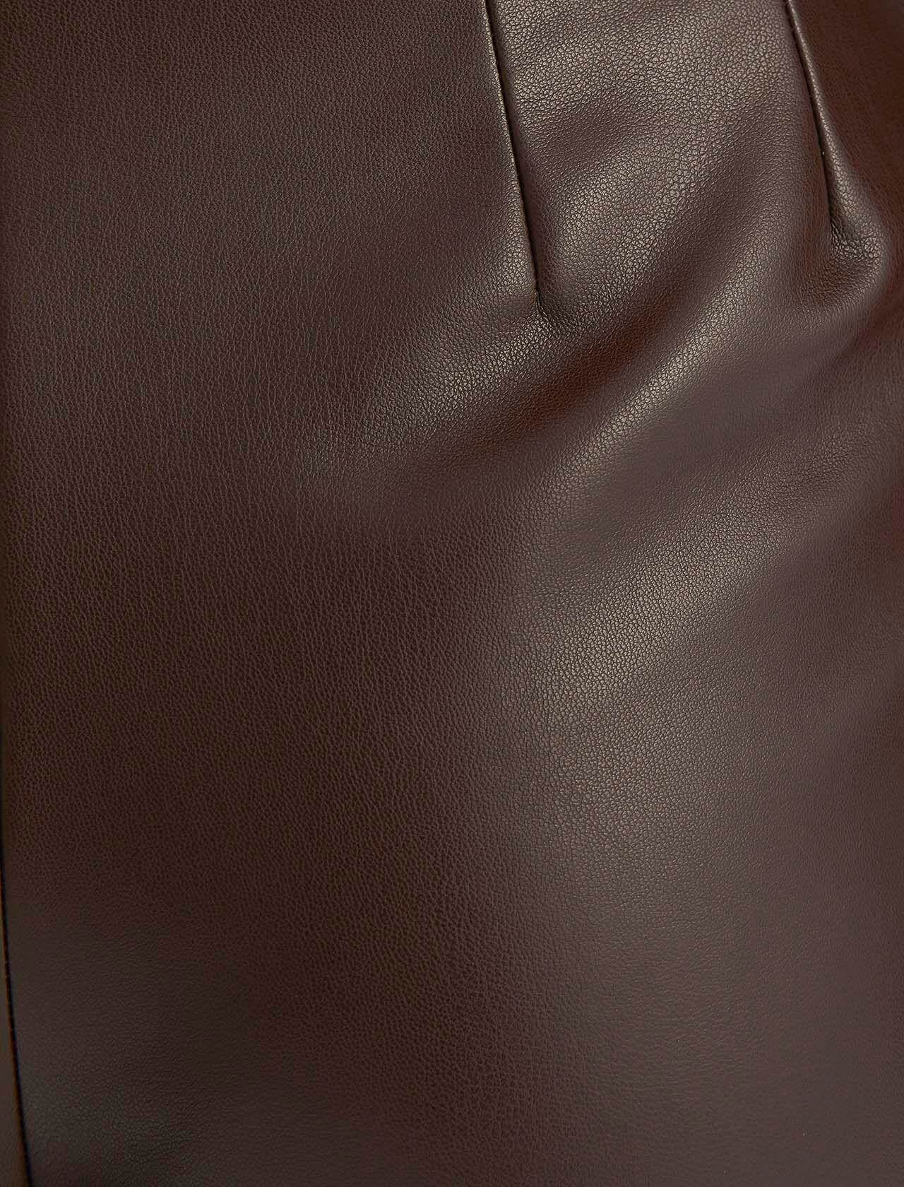 Premium Seri Kahverengi Deri Bilek Boy Pantolon
