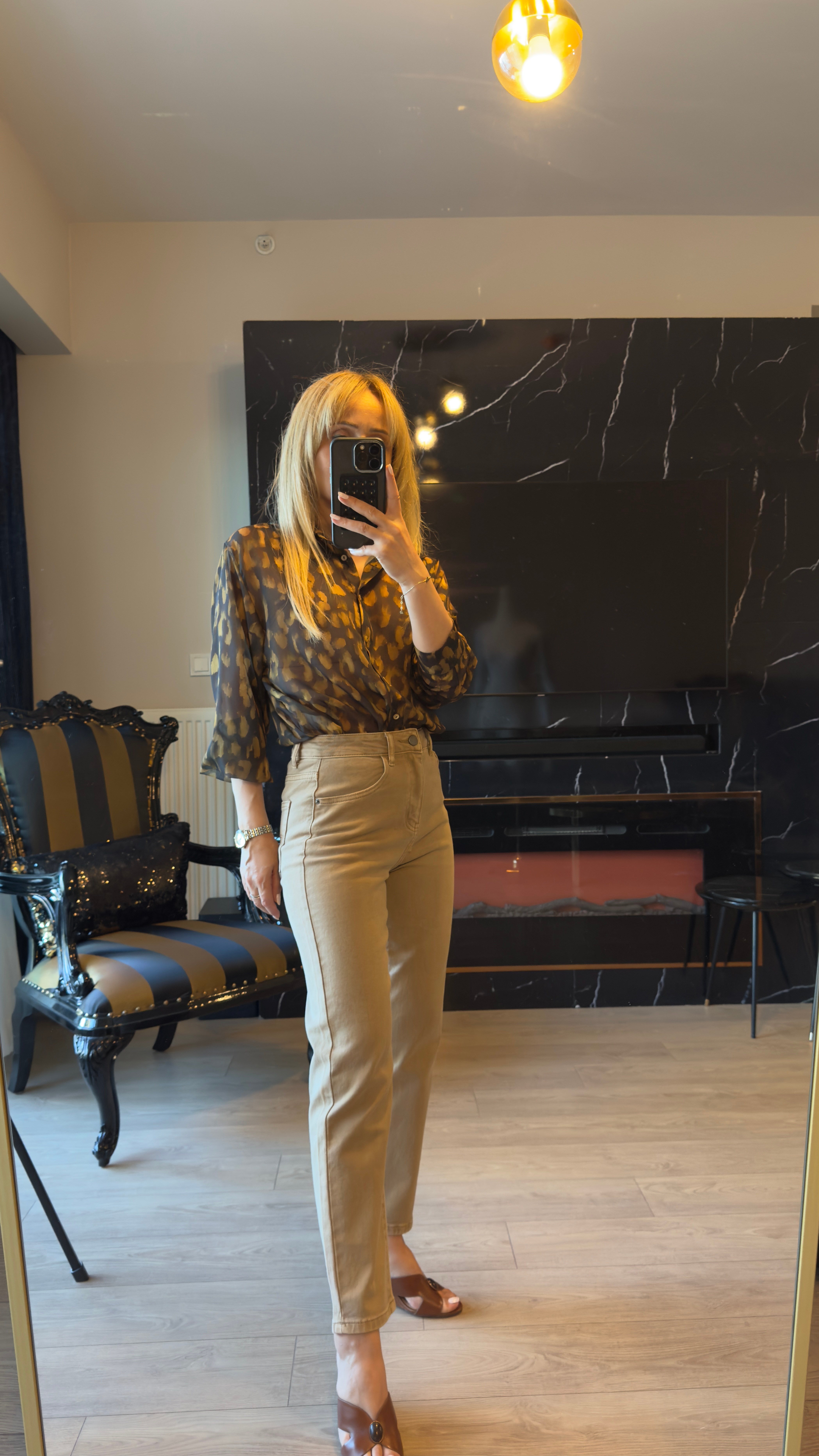 Taba Yüksek Bel Fıt Mom Jean