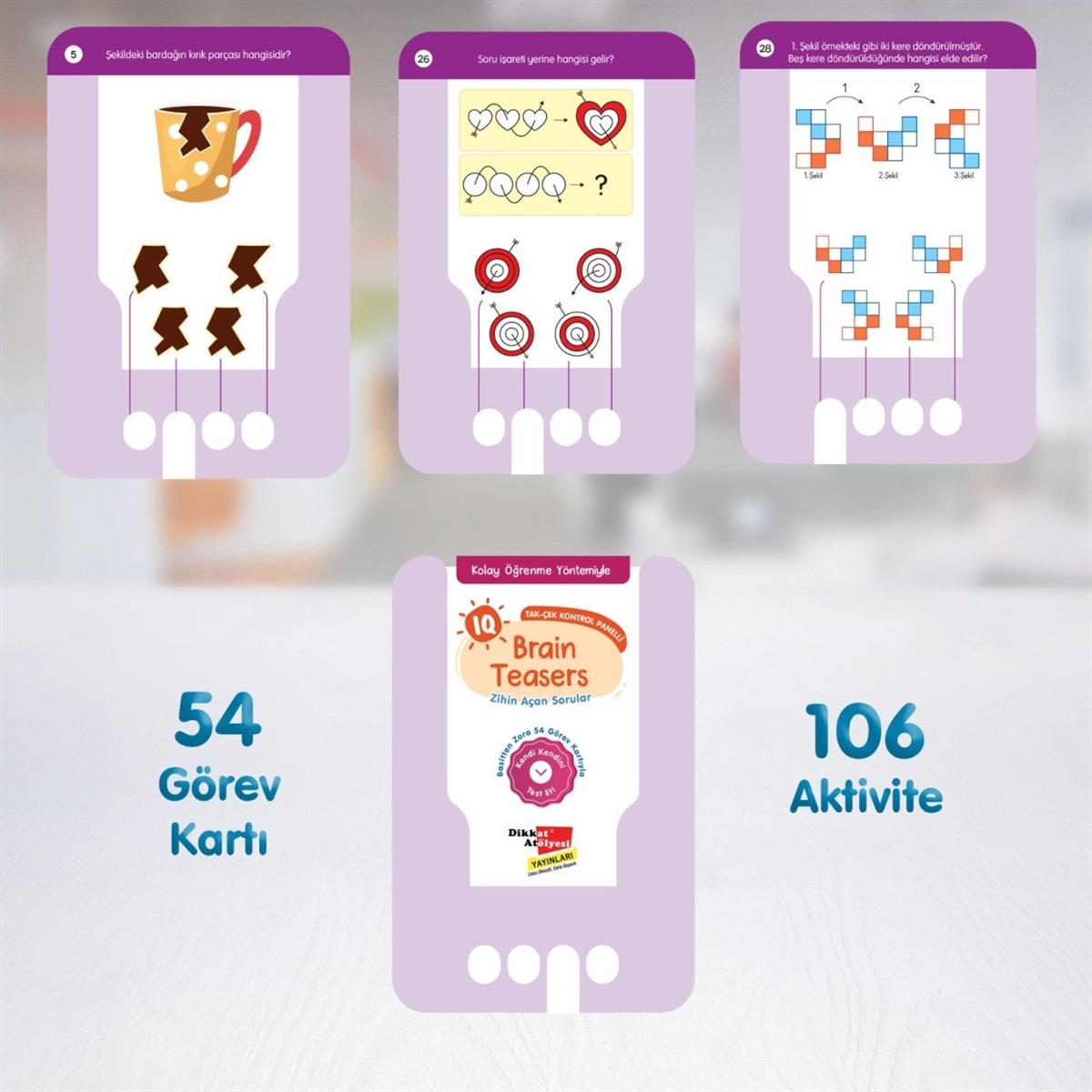 Kolay Öğrenme Yöntemiyle Bilsem için IQ Brain Teasers Zihin Açan Sorular