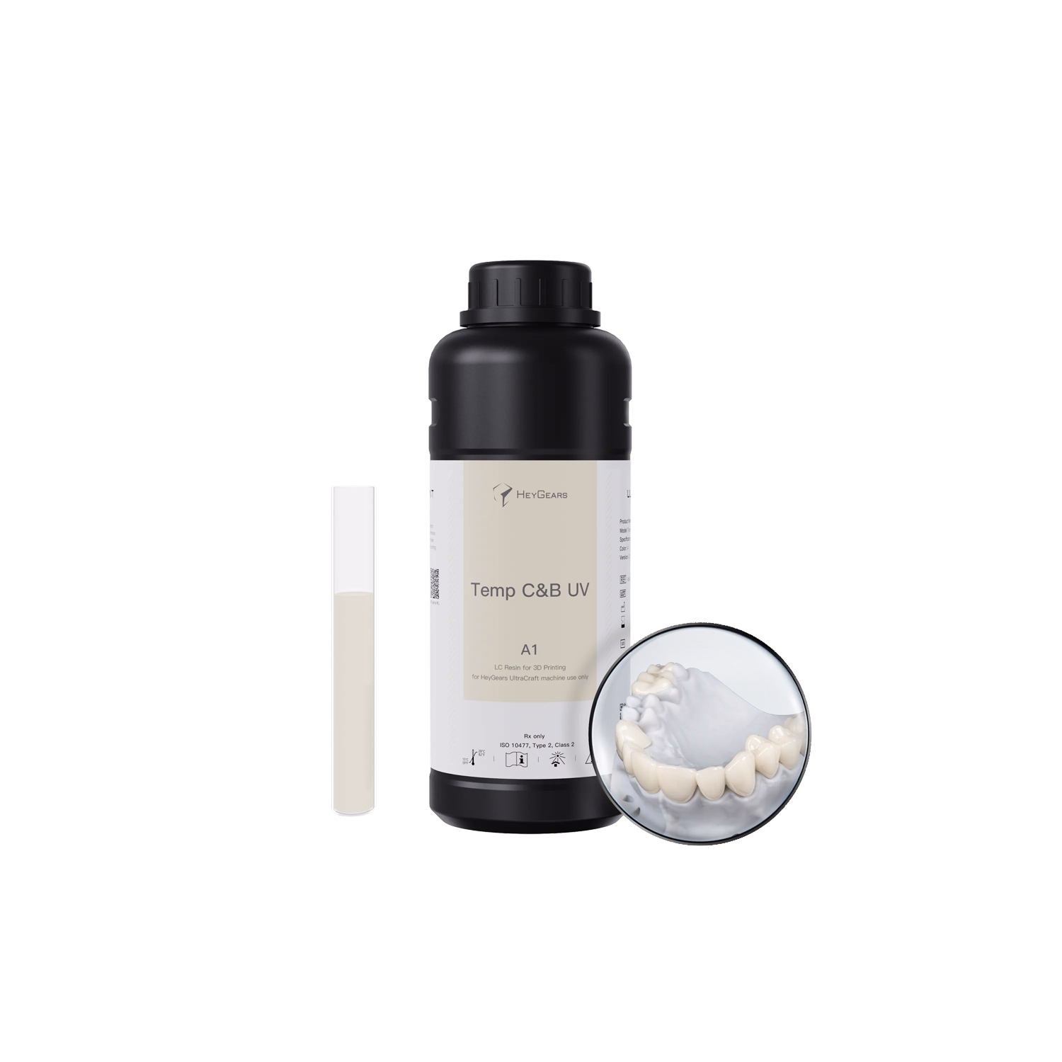 HeyGears UltraPrint Temp For Try-in UV 2.0 500gReçinelerHeyGearsAsil Dental