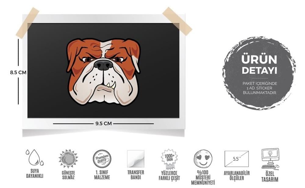 ALT3-  Kahverengi Bulldog Etiketi