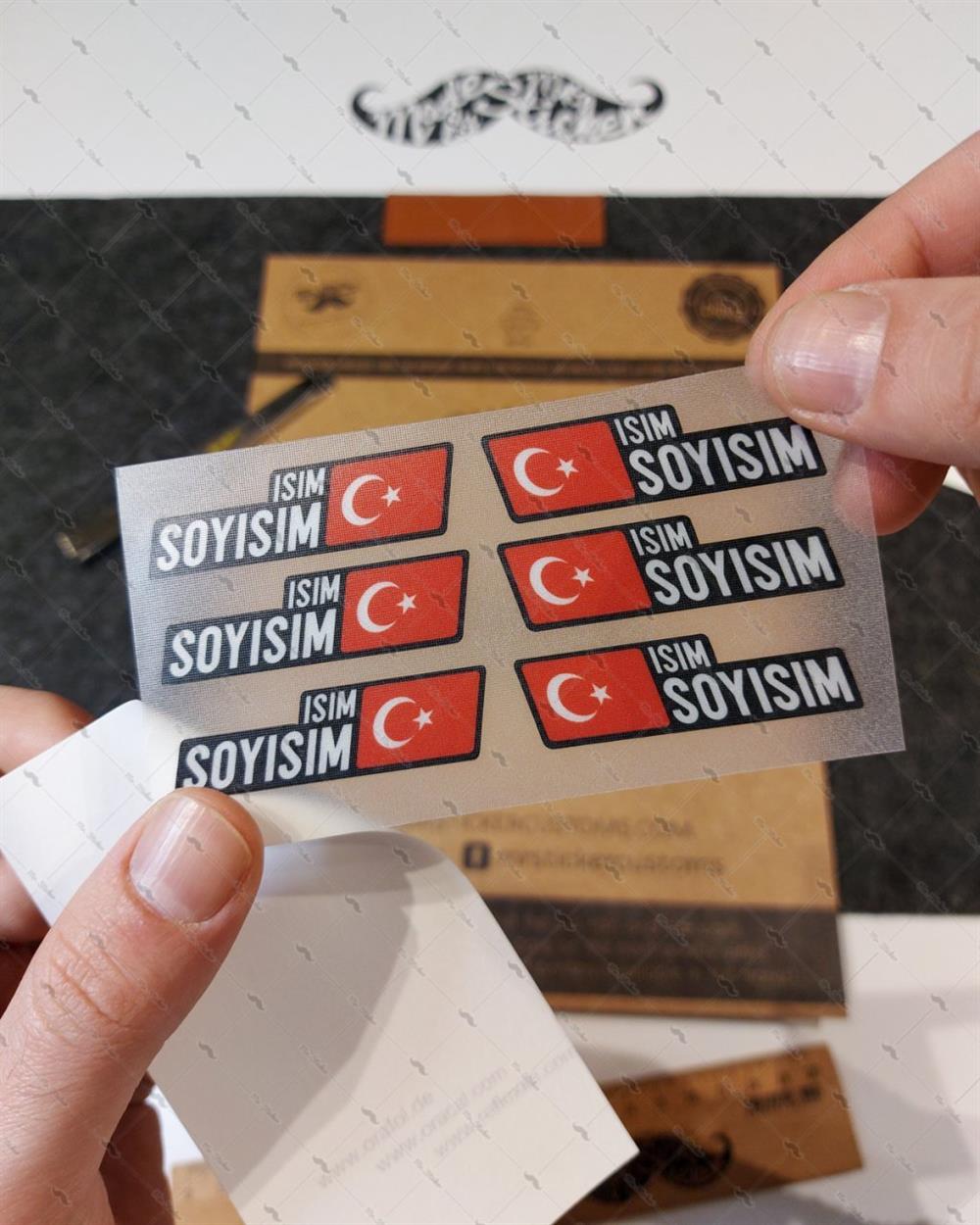 BCY2 Reflektif Bisiklet Isim Etiket Seti V2