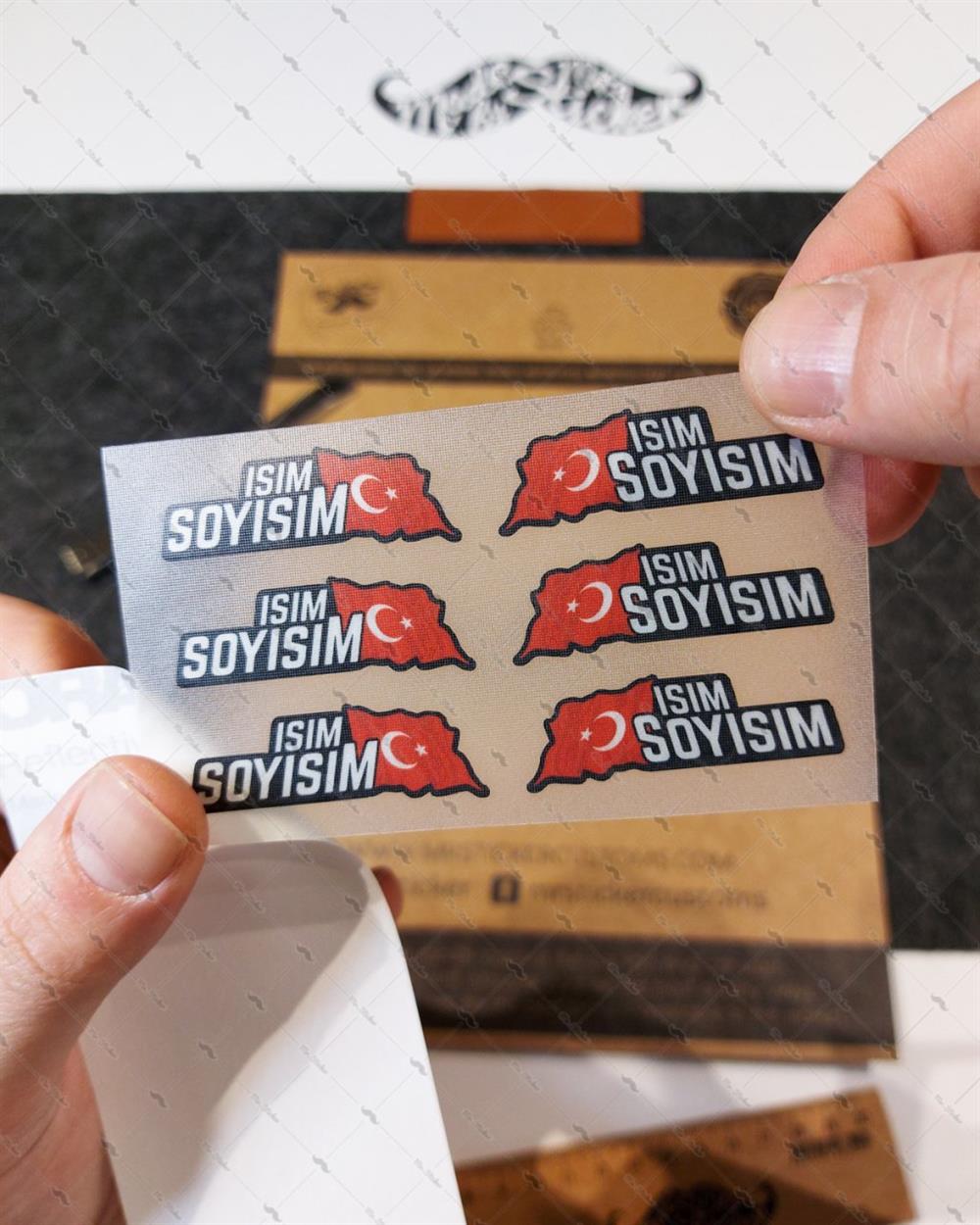 BCY3 Reflektif 10 Parca Bisiklet Isim Etiket Seti Ozel Seri