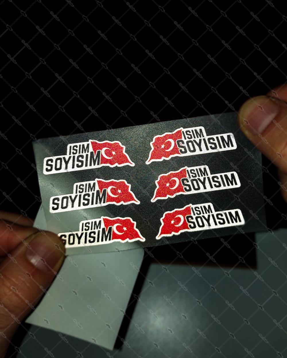 BCY3 Reflektif 10 Parca Bisiklet Isim Etiket Seti Ozel Seri