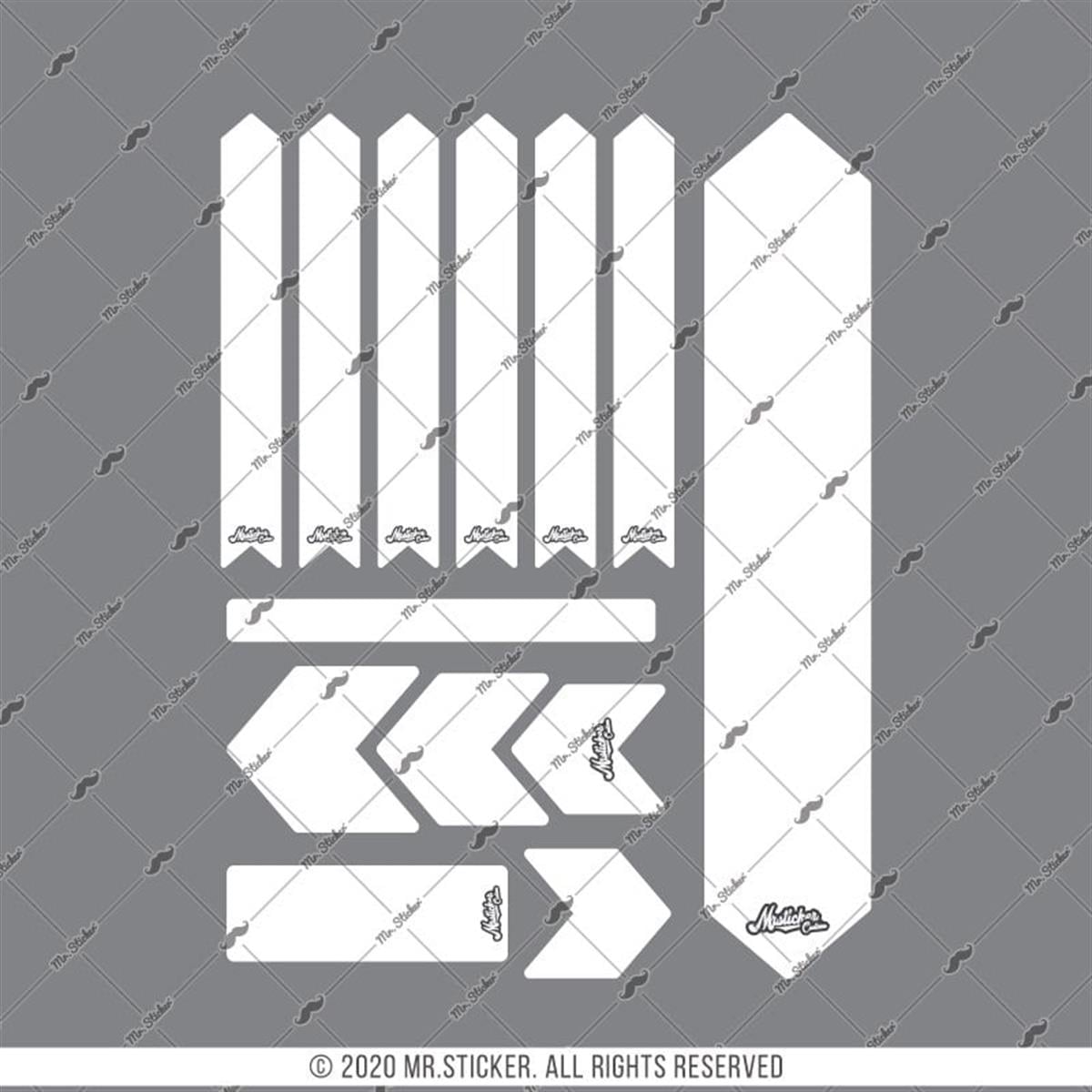 BCY33 Reflektif Beyaz Koruyucu Sticker Seti