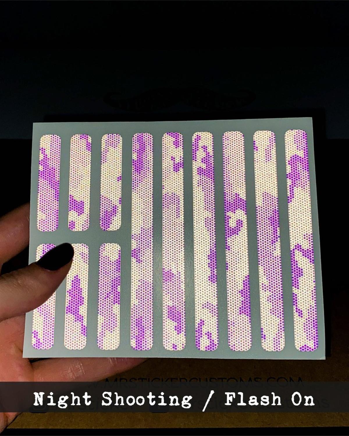 BCY36 Reflektif Cizilmeye Karsi Dayanikli Koruyucu Sticker Seti Petek Kamuflaj Desen Lacivert Beyaz