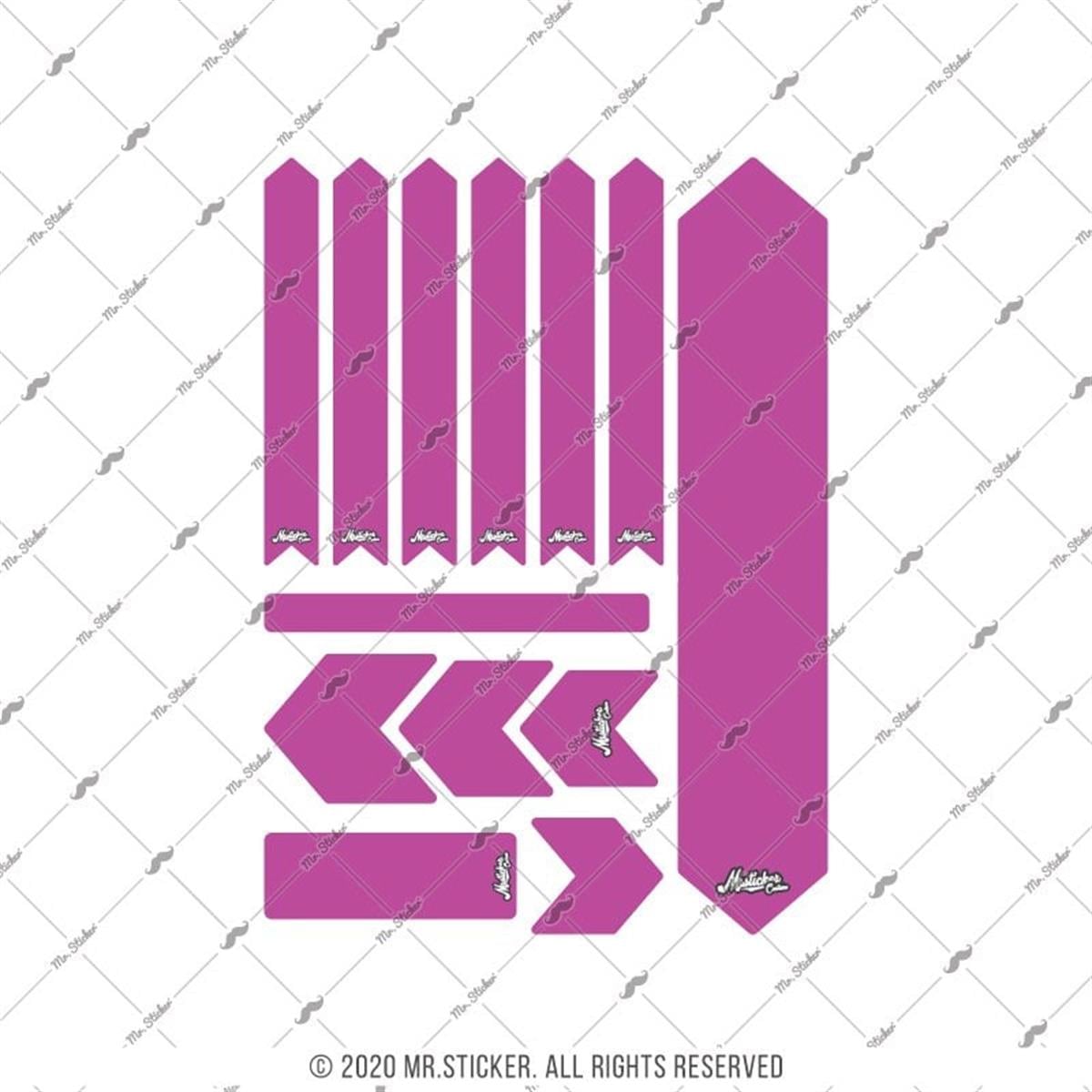BCY43 Reflektif Cizilmeye Karsi Dayanikli Koruyucu Sticker Seti Mor Renk