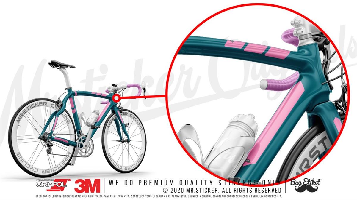 BCY44 Reflektif Cizilmeye Karsi Dayanikli Koruyucu Sticker Seti Seker Pembe Renk