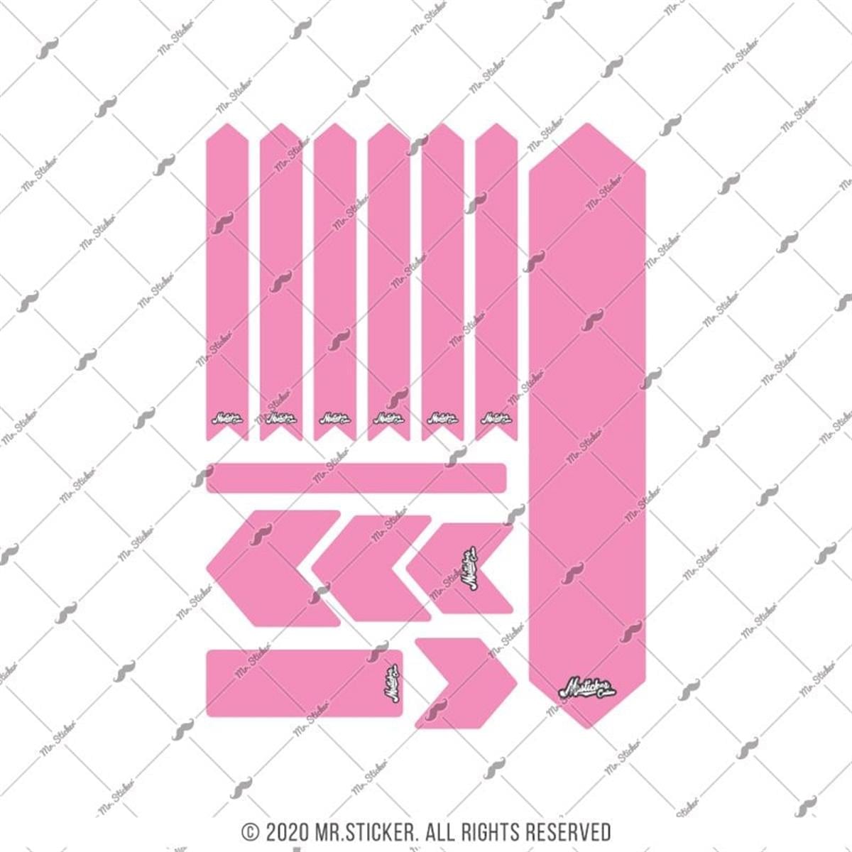 BCY44 Reflektif Cizilmeye Karsi Dayanikli Koruyucu Sticker Seti Seker Pembe Renk