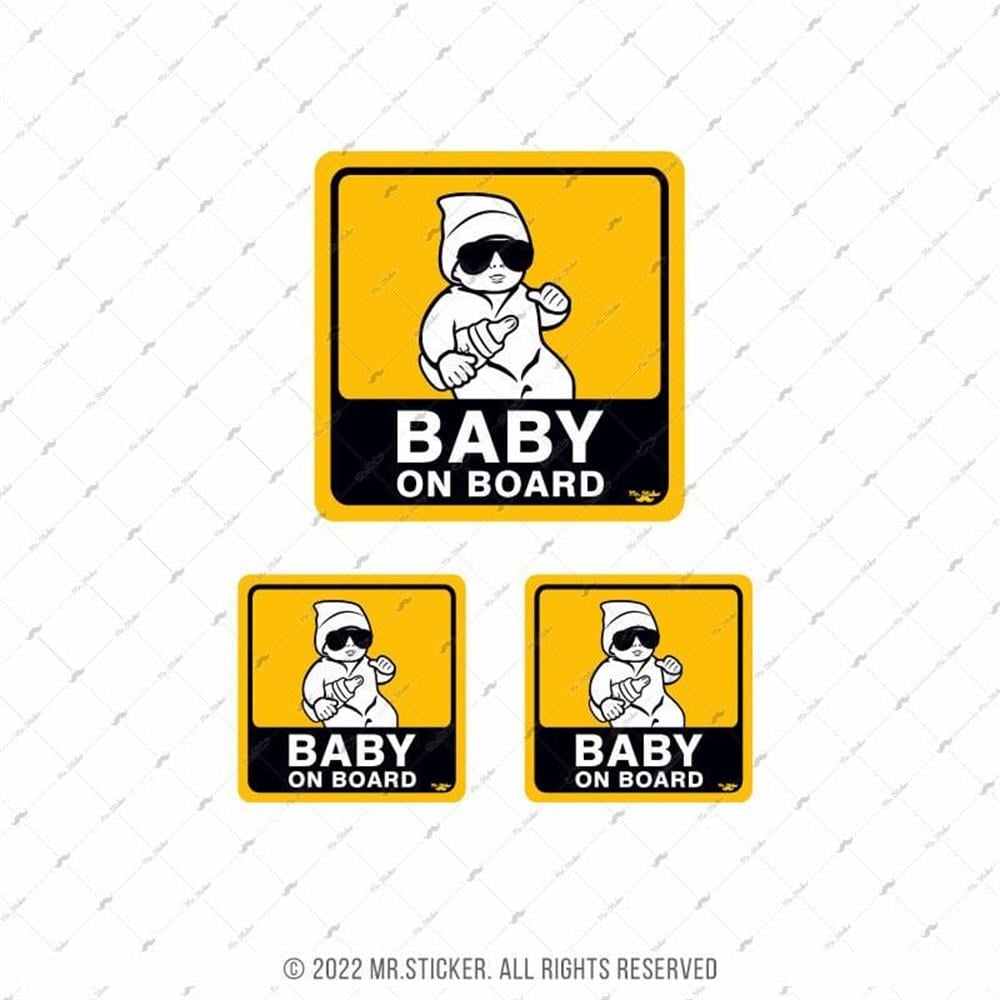 BOB1 Baby On Board Etiketi 3'lü Set