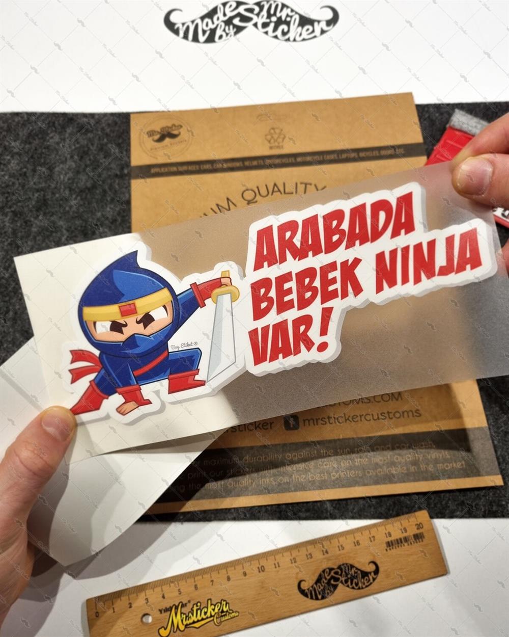 BOB17 Arabada Bebek Ninja Var Etiketi V2