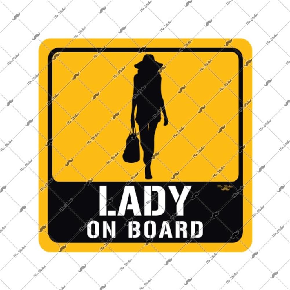 BOB9 Lady On Board Etiketi